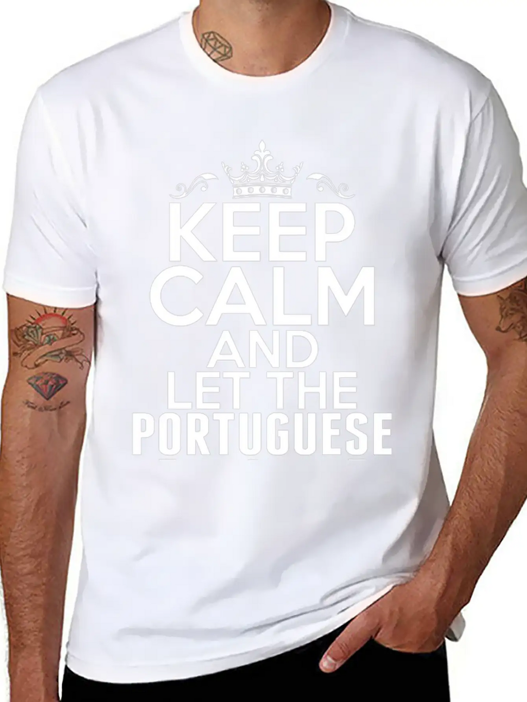 Keep Calm Portuguese Girl Handle It Timeless Short Sleeve Tee – Comfy And Minimalist Design