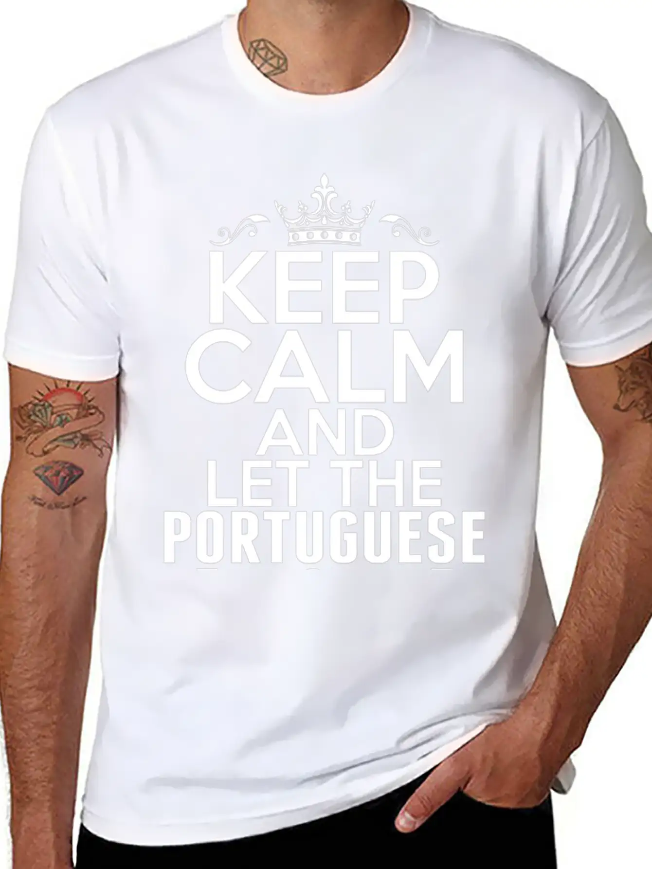 Keep Calm Portuguese Girl Handle It Timeless Short Sleeve Tee – Comfy And Minimalist Design