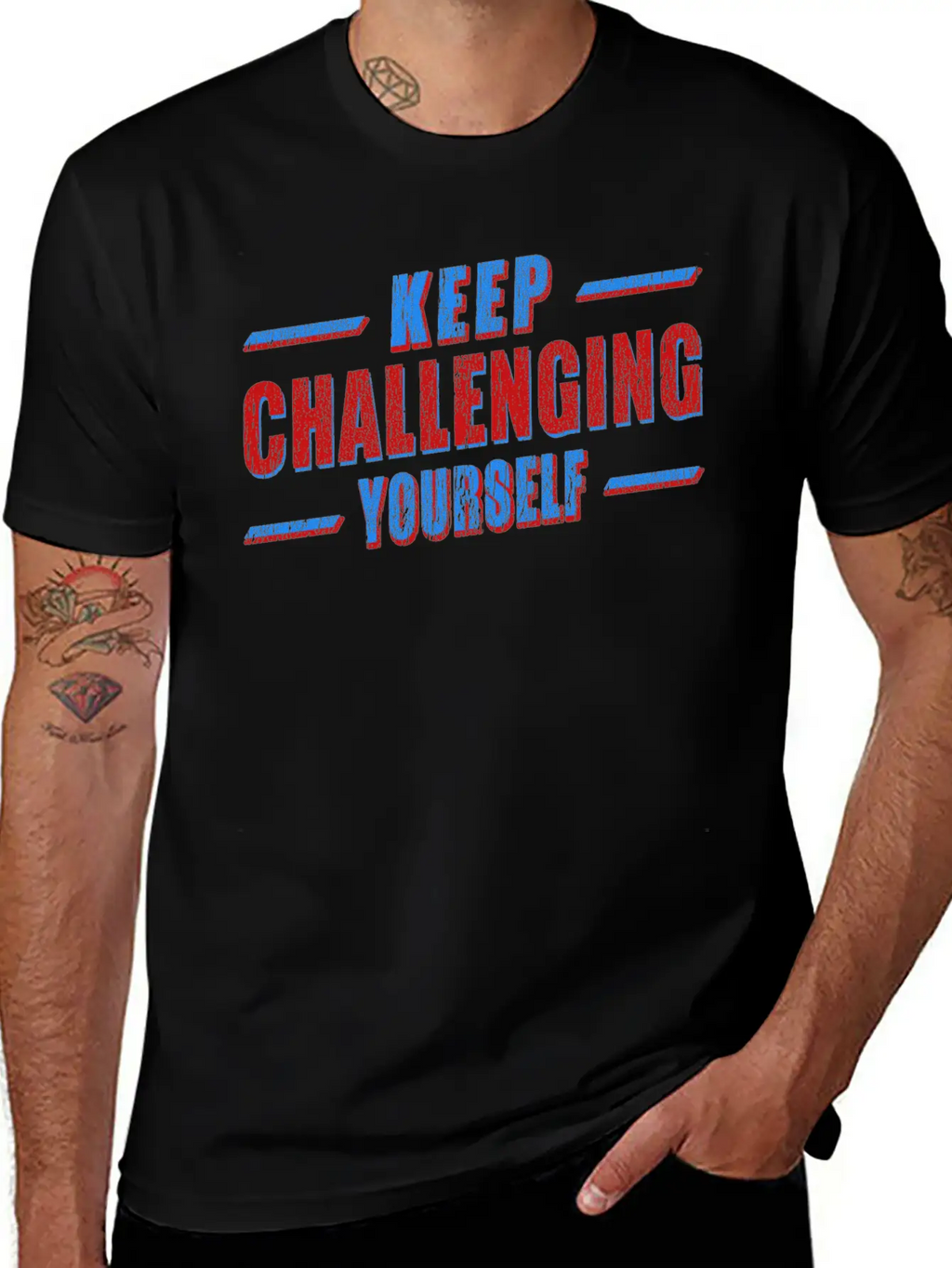 Keep Challenging Yourself Classic Cotton Tee – Unisex Comfort For Any Season