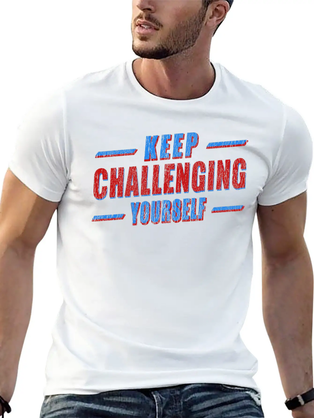 Keep Challenging Yourself Classic Cotton Tee – Unisex Comfort For Any Season