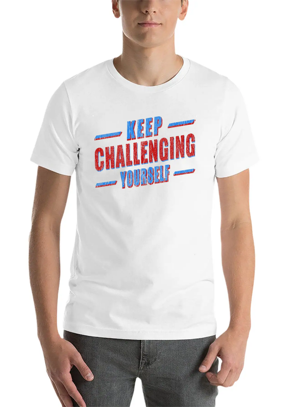 Keep Challenging Yourself Classic Cotton Tee – Unisex Comfort For Any Season
