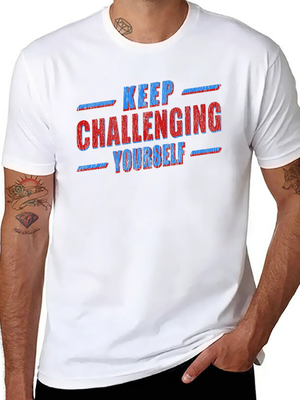Keep Challenging Yourself Classic Cotton Tee – Unisex Comfort For Any Season