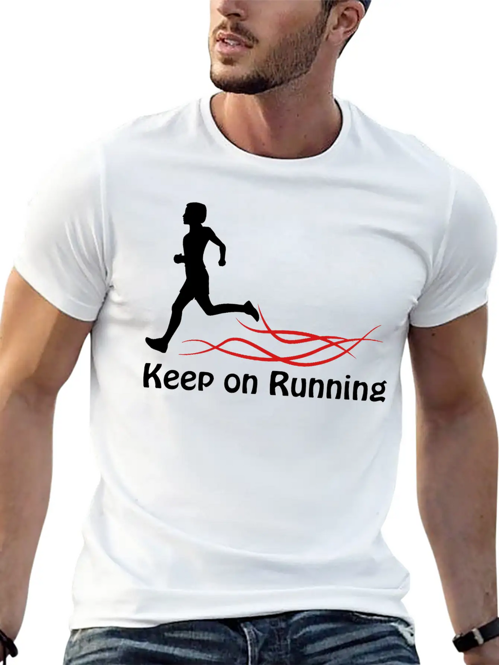 Keep On Running Stylish Everyday T-Shirt – Unisex Basic Cotton Tee