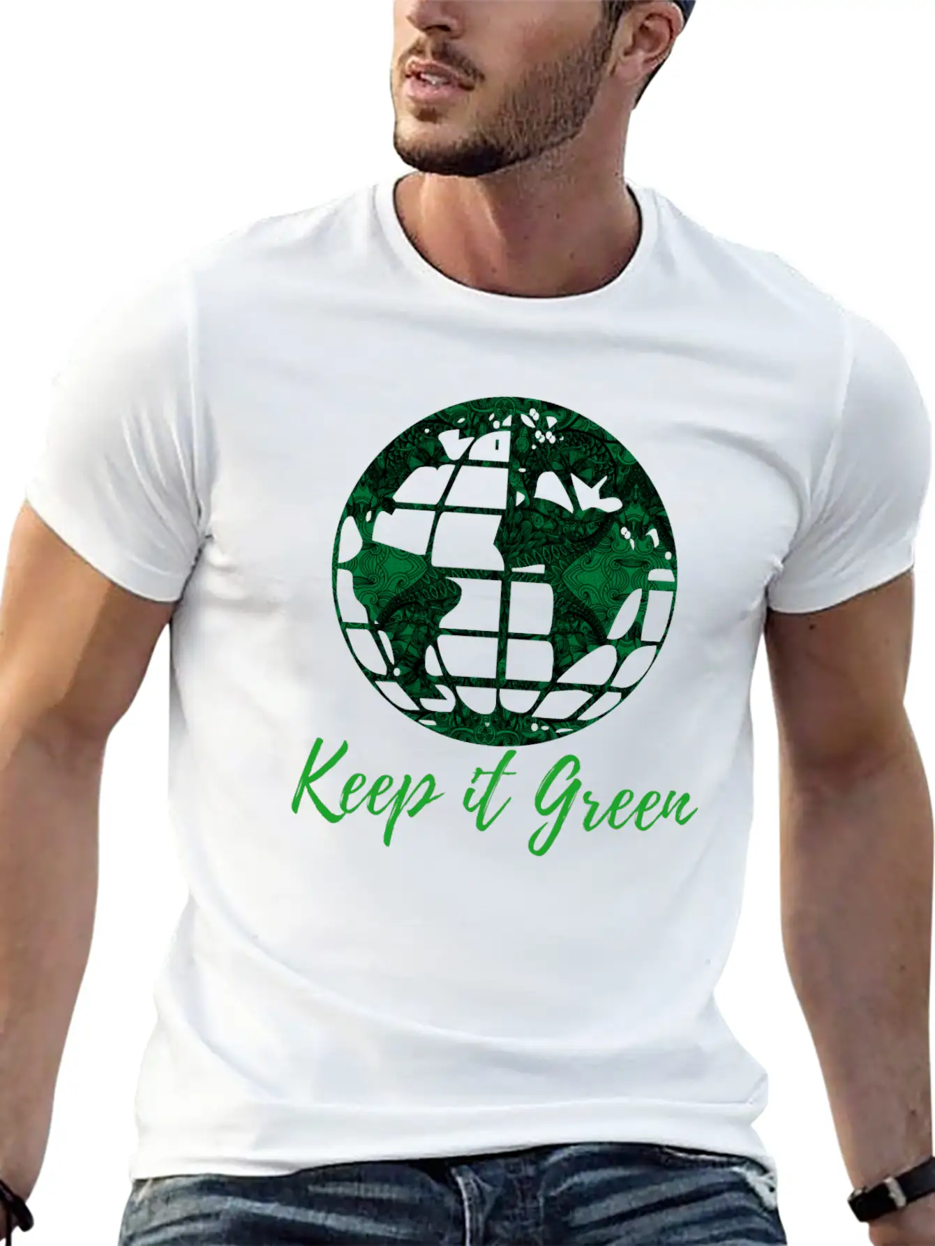 Keep Planet Earth Green Essential Cotton Tee For Daily Outfits – Unisex Style