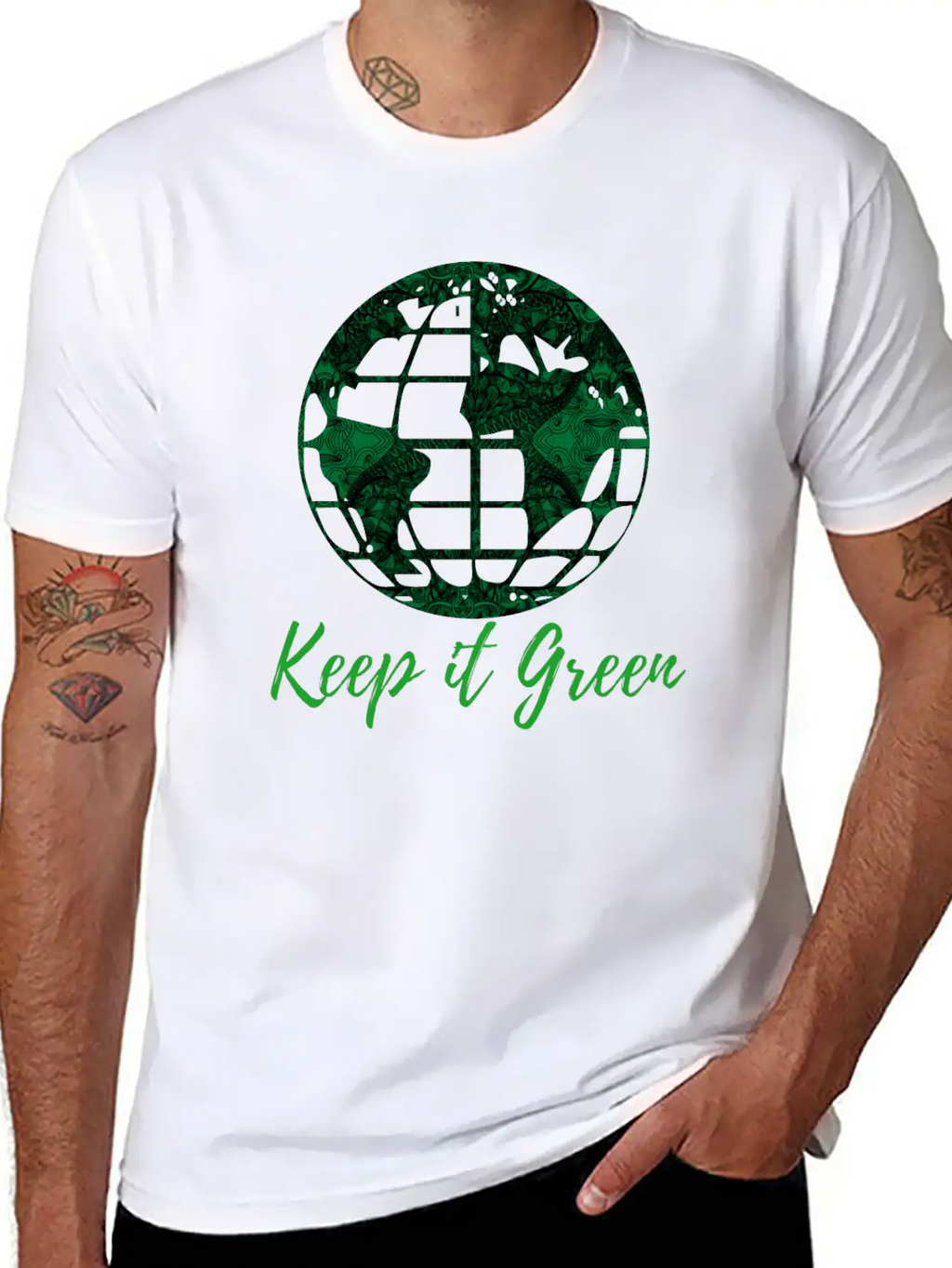 Keep Planet Earth Green Essential Cotton Tee For Daily Outfits – Unisex Style