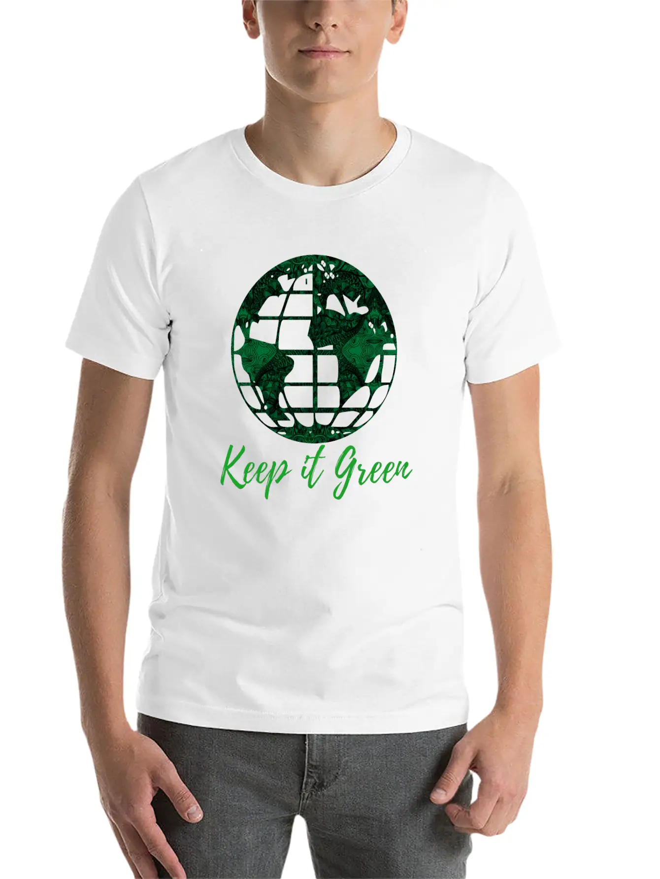 Keep Planet Earth Green Essential Cotton Tee For Daily Outfits – Unisex Style