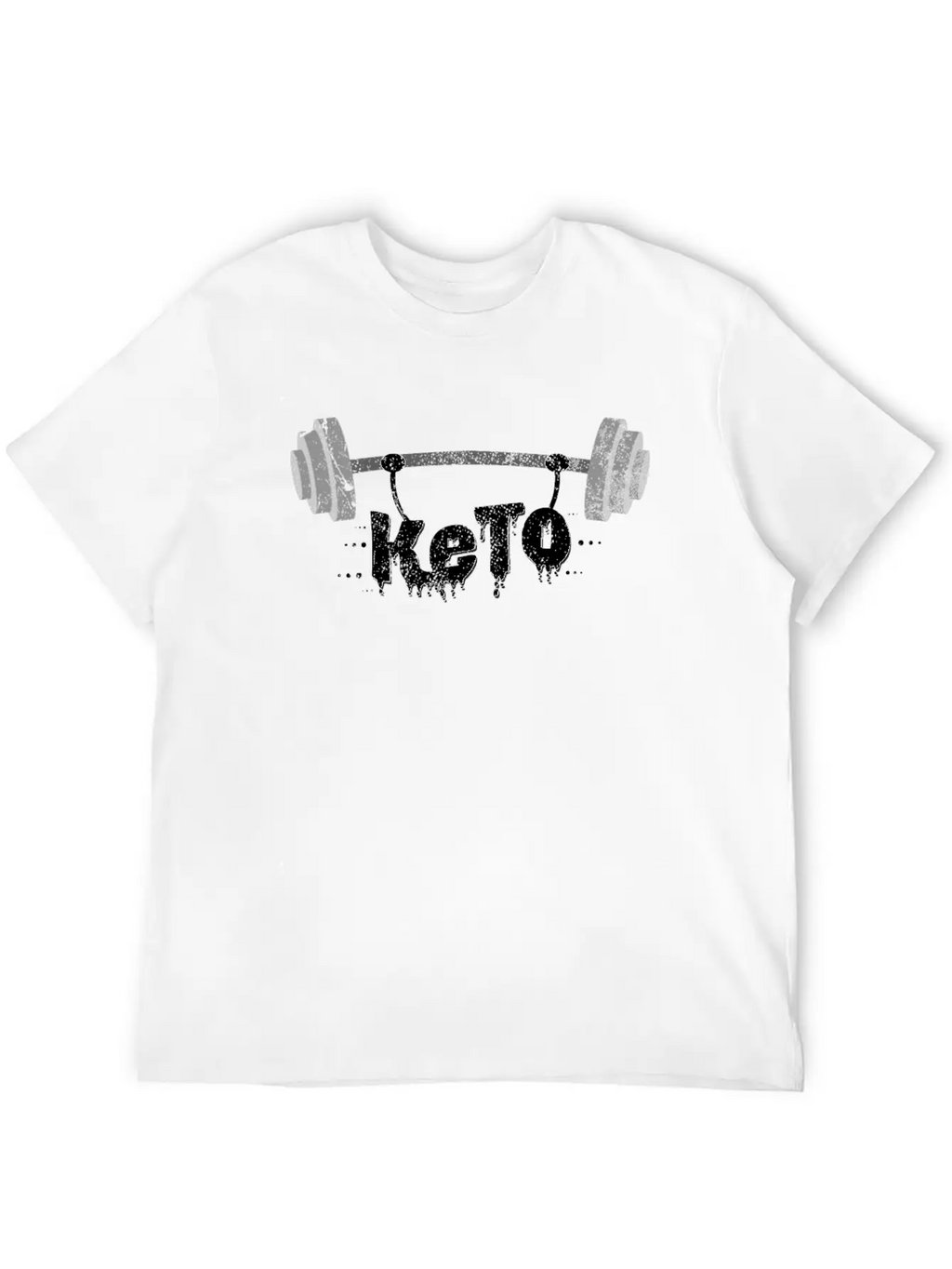 Keto Diet Dumbbell Typography Ketogen Gift Idea Relaxed Everyday Tee – Lightweight And Durable Cotton