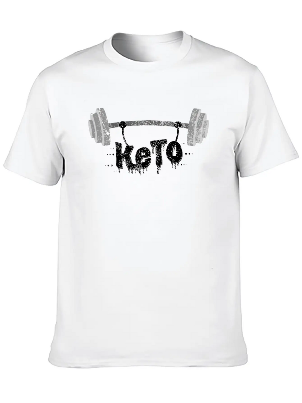 Keto Diet Dumbbell Typography Ketogen Gift Idea Relaxed Everyday Tee – Lightweight And Durable Cotton