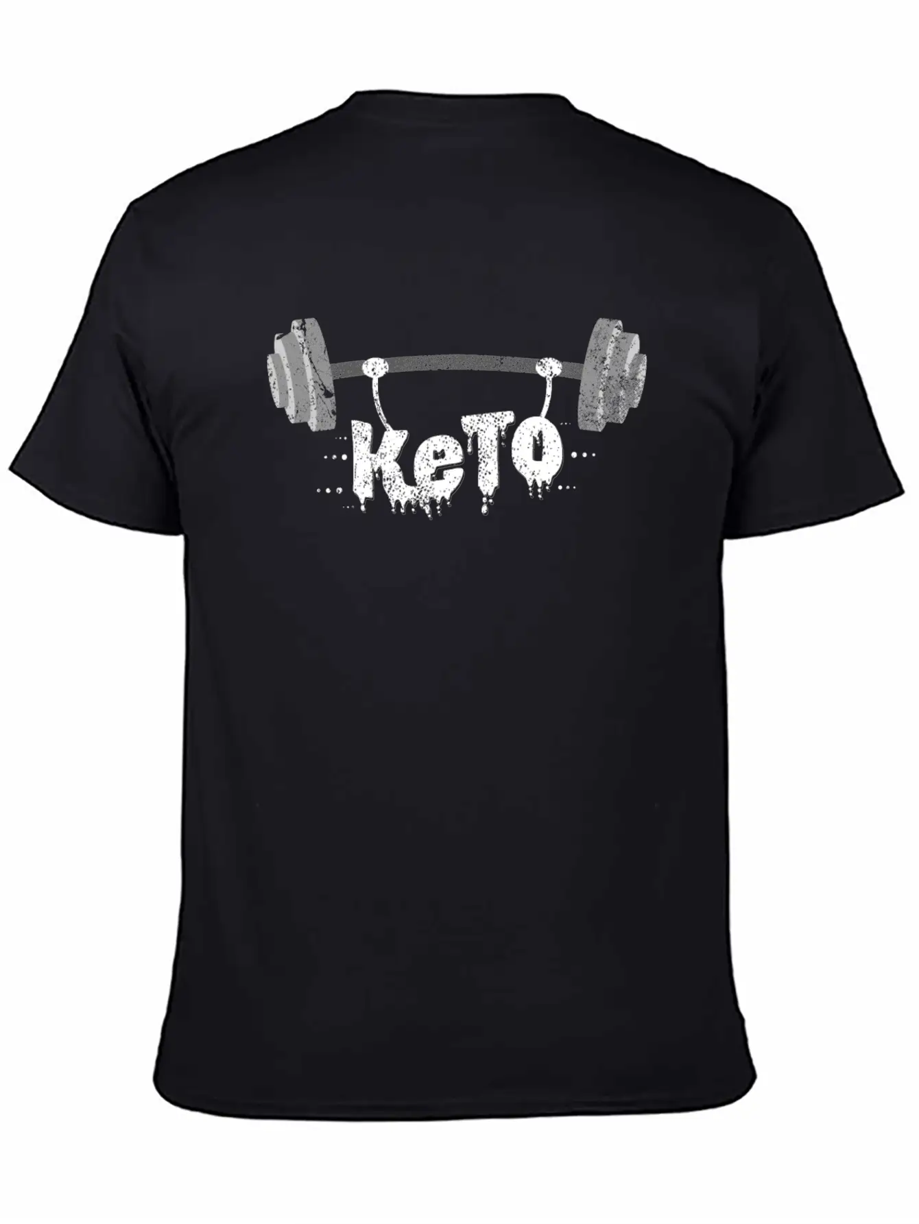 Keto Diet Dumbbell Typography Ketogen Gift Idea Relaxed Everyday Tee – Lightweight And Durable Cotton
