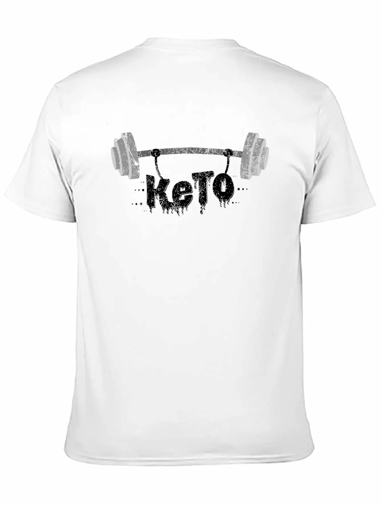 Keto Diet Dumbbell Typography Ketogen Gift Idea Relaxed Everyday Tee – Lightweight And Durable Cotton
