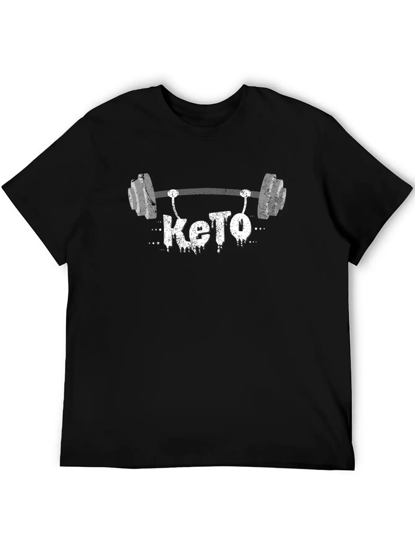 Keto Diet Dumbbell Typography Ketogen Gift Idea Relaxed Everyday Tee – Lightweight And Durable Cotton