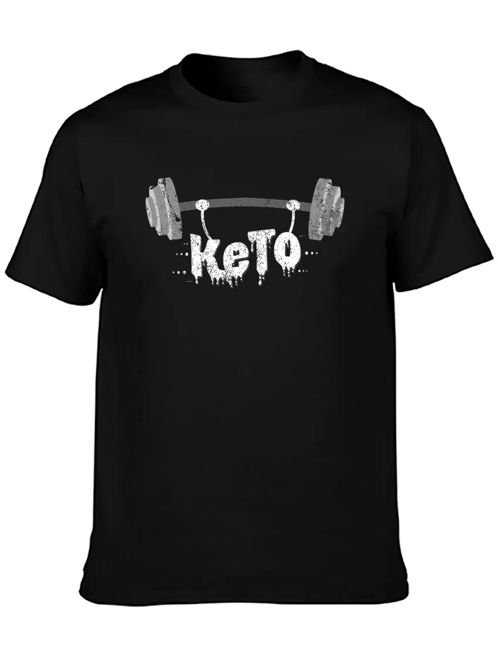 Keto Diet Dumbbell Typography Ketogen Gift Idea Relaxed Everyday Tee – Lightweight And Durable Cotton