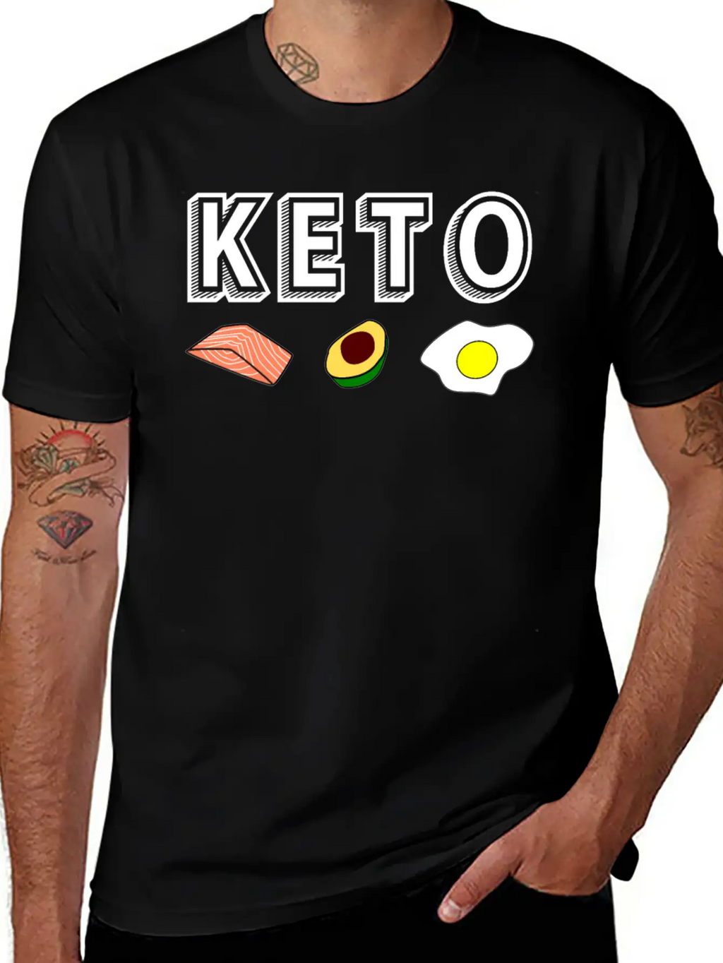 Keto Ketogenic Diet Ketosis Present Gift Basic Graphic T-Shirt – Daily Comfort In Soft Cotton