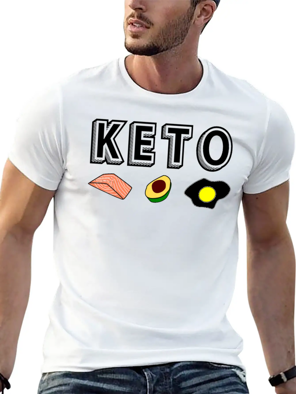 Keto Ketogenic Diet Ketosis Present Gift Basic Graphic T-Shirt – Daily Comfort In Soft Cotton
