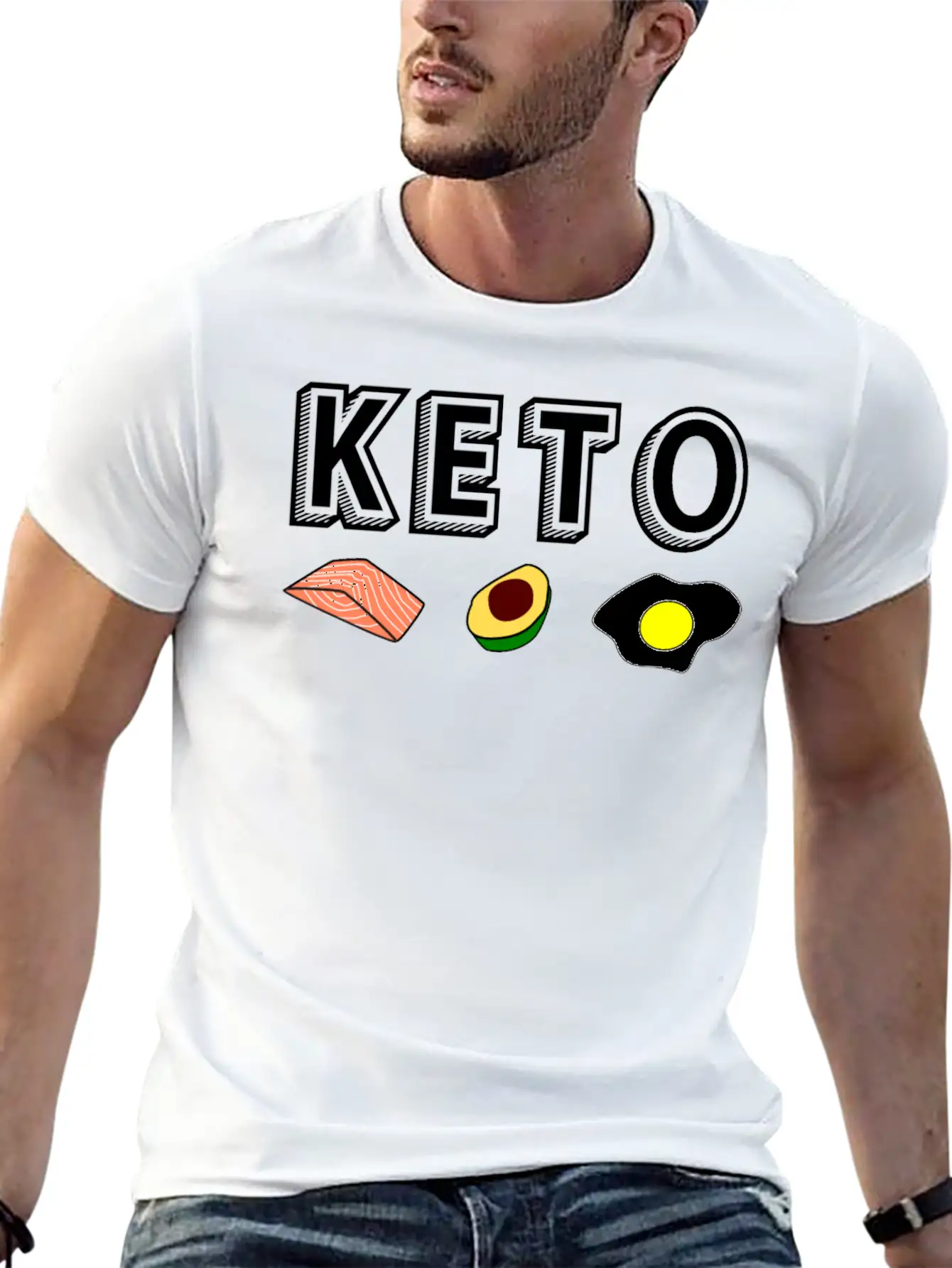 Keto Ketogenic Diet Ketosis Present Gift Basic Graphic T-Shirt – Daily Comfort In Soft Cotton