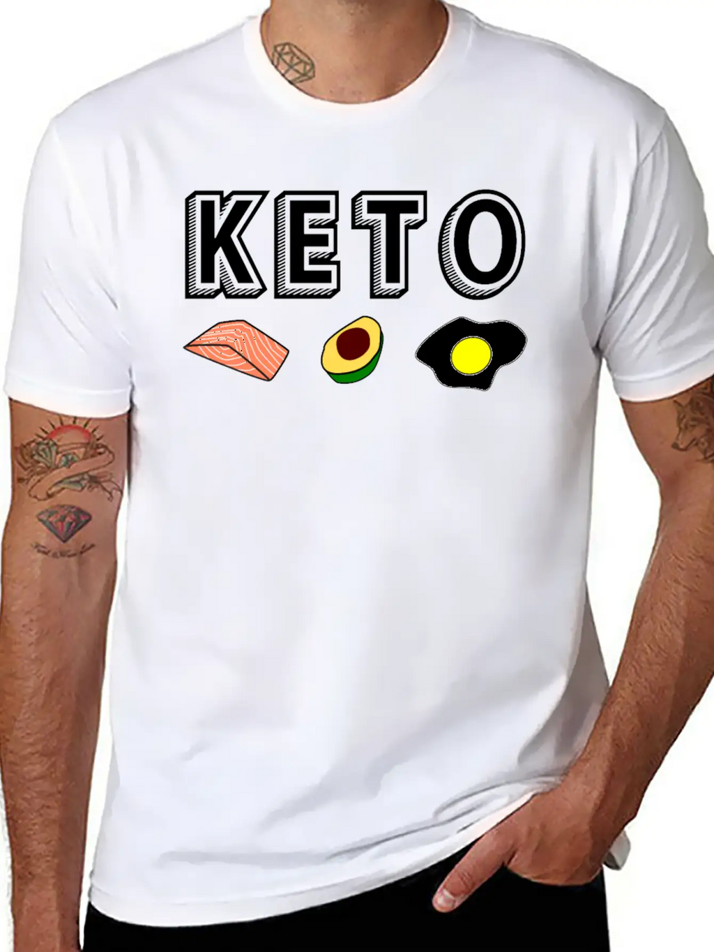 Keto Ketogenic Diet Ketosis Present Gift Basic Graphic T-Shirt – Daily Comfort In Soft Cotton