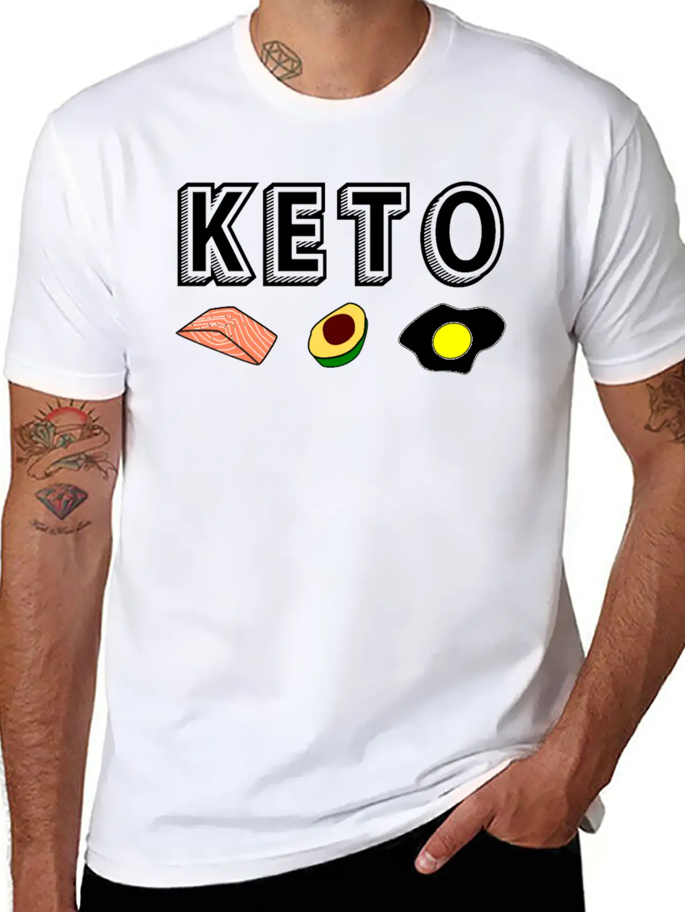 Keto Ketogenic Diet Ketosis Present Gift Basic Graphic T-Shirt – Daily Comfort In Soft Cotton