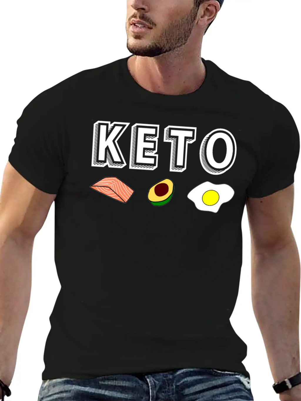Keto Ketogenic Diet Ketosis Present Gift Basic Graphic T-Shirt – Daily Comfort In Soft Cotton