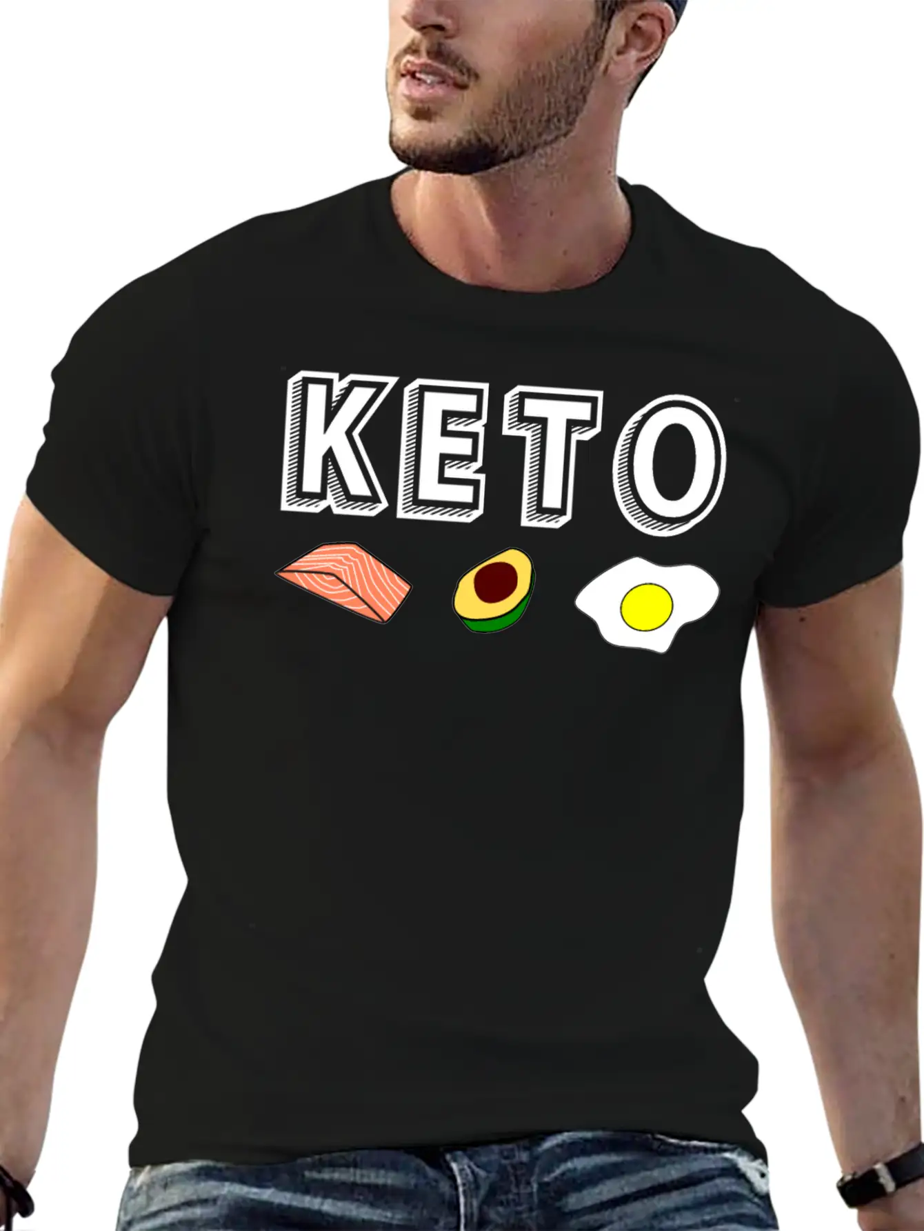 Keto Ketogenic Diet Ketosis Present Gift Basic Graphic T-Shirt – Daily Comfort In Soft Cotton