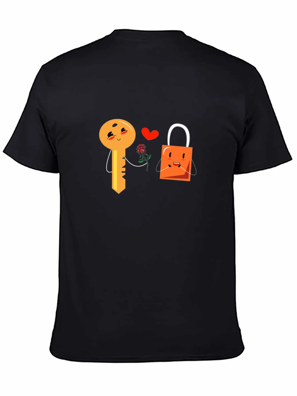 Key And Lock In Love Timeless Short Sleeve Tee – Comfy And Minimalist Design