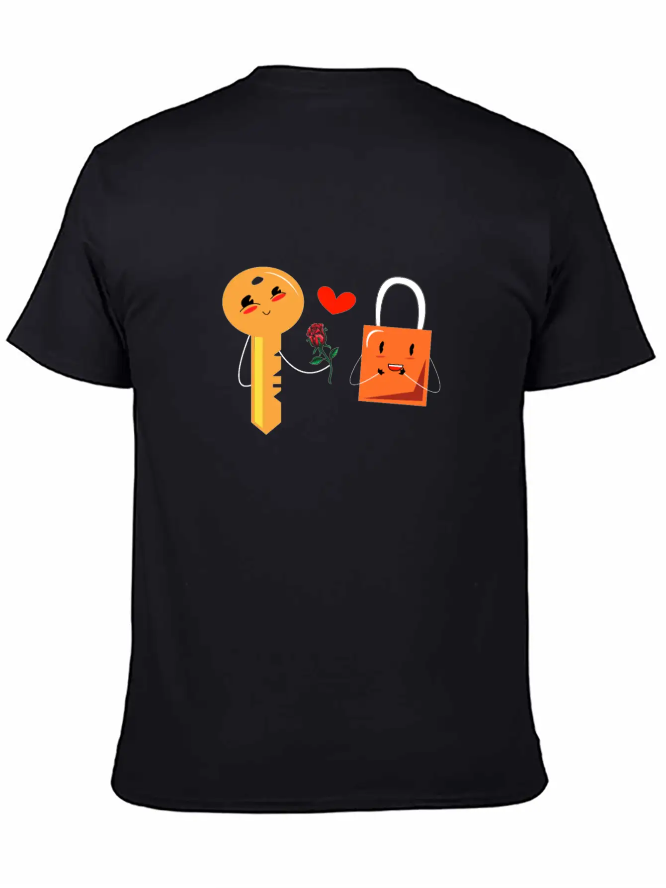 Key And Lock In Love Timeless Short Sleeve Tee – Comfy And Minimalist Design