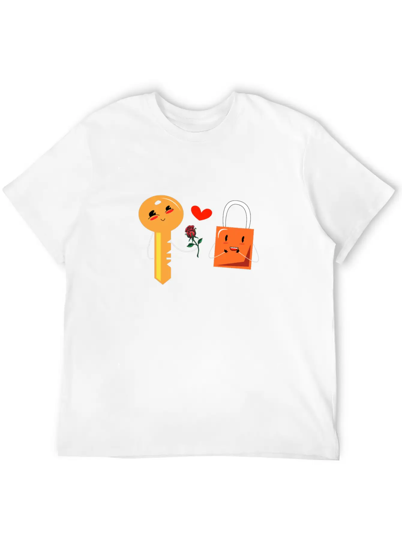 Key And Lock In Love Timeless Short Sleeve Tee – Comfy And Minimalist Design