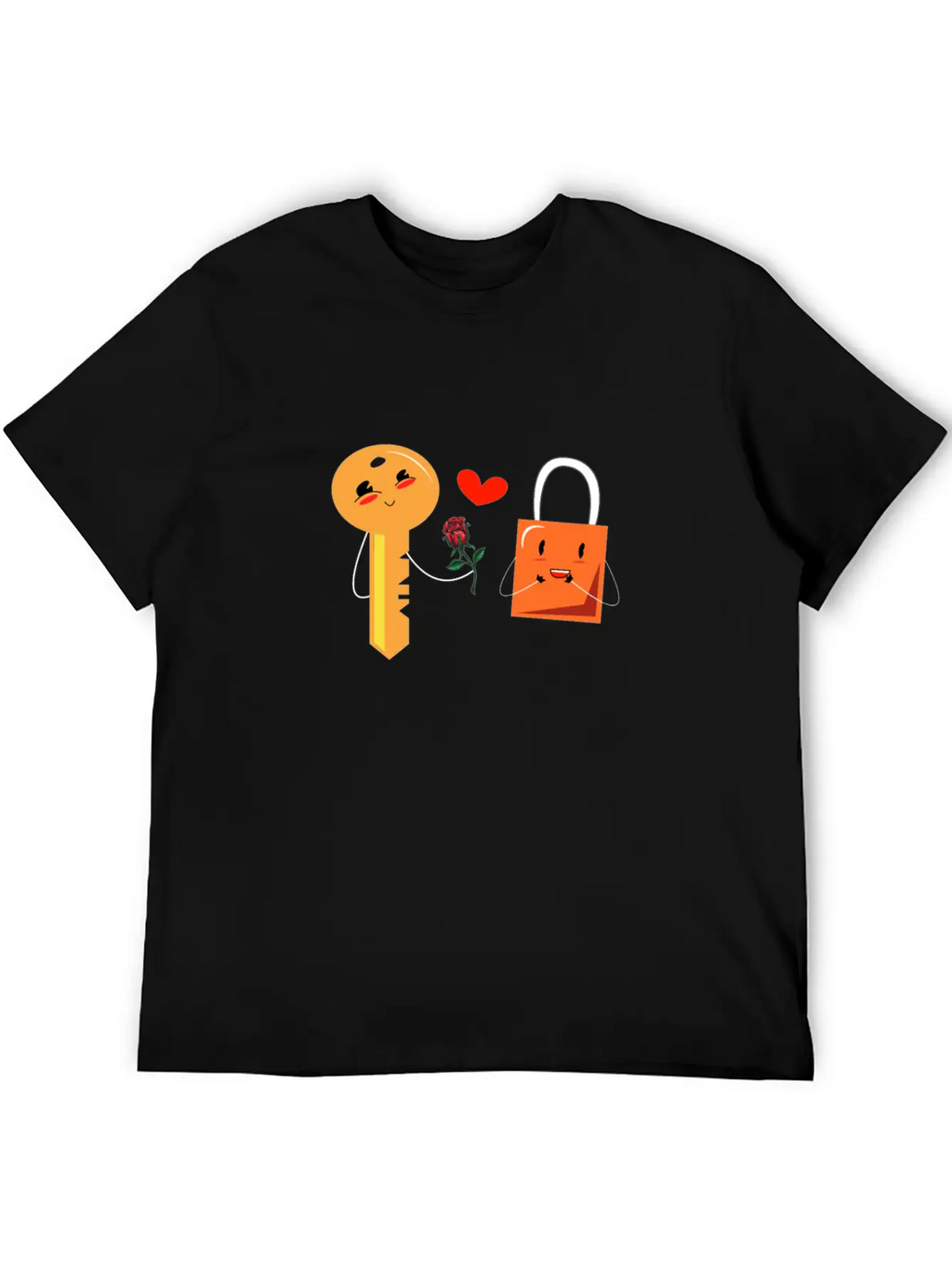 Key And Lock In Love Timeless Short Sleeve Tee – Comfy And Minimalist Design