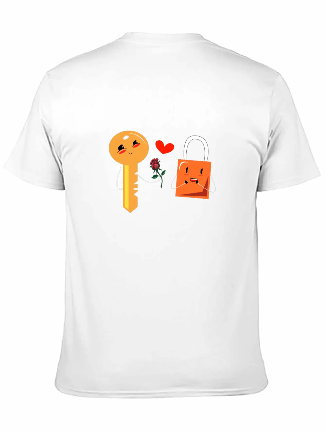 Key And Lock In Love Timeless Short Sleeve Tee – Comfy And Minimalist Design