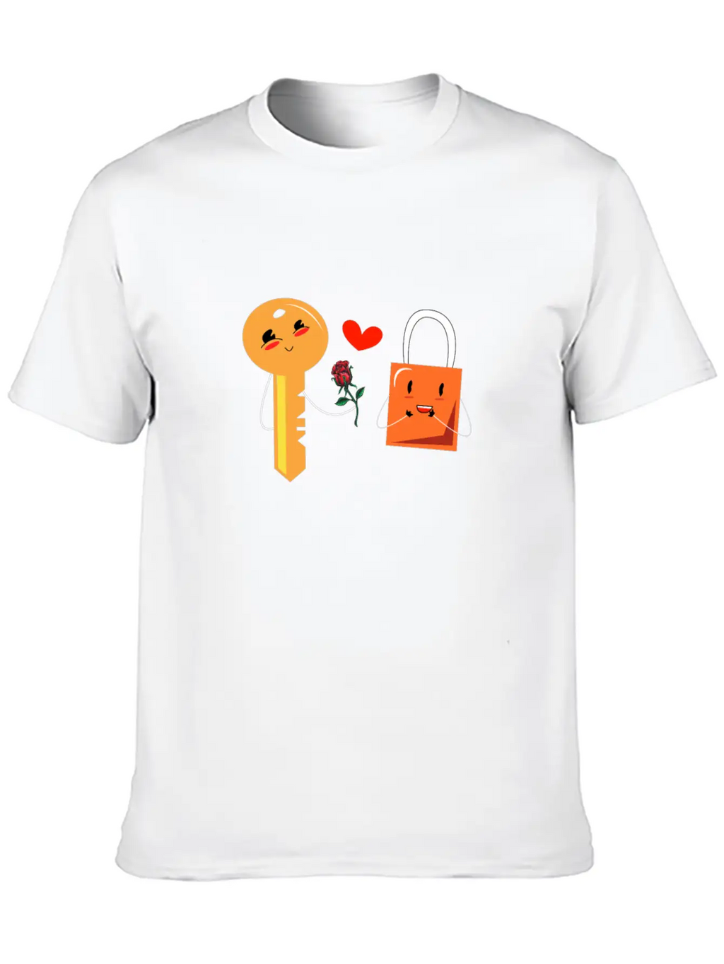 Key And Lock In Love Timeless Short Sleeve Tee – Comfy And Minimalist Design
