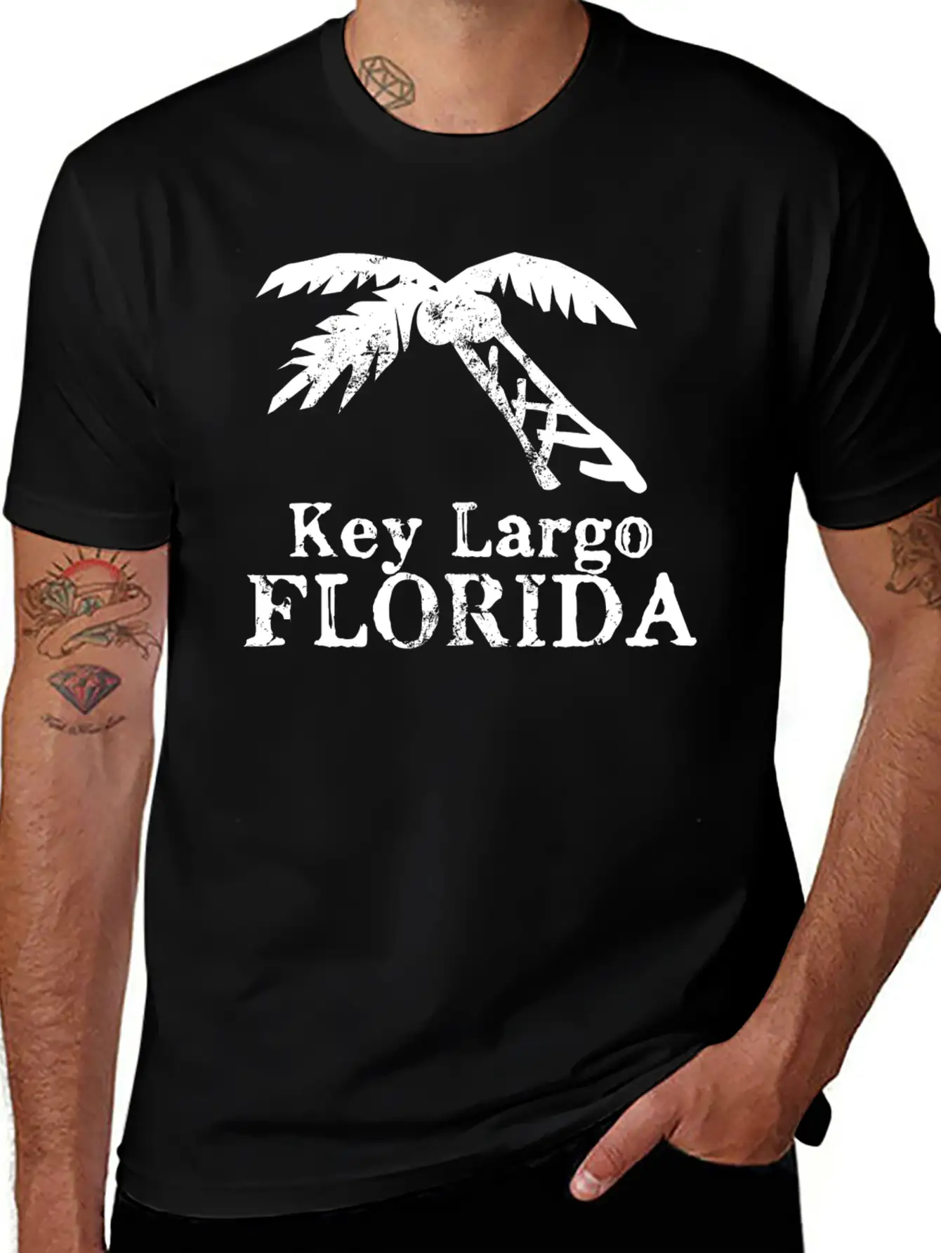 Key Largo Florida Palm Tree Souvenirs Gifts Essential Cotton Tee For Daily Outfits – Unisex Style