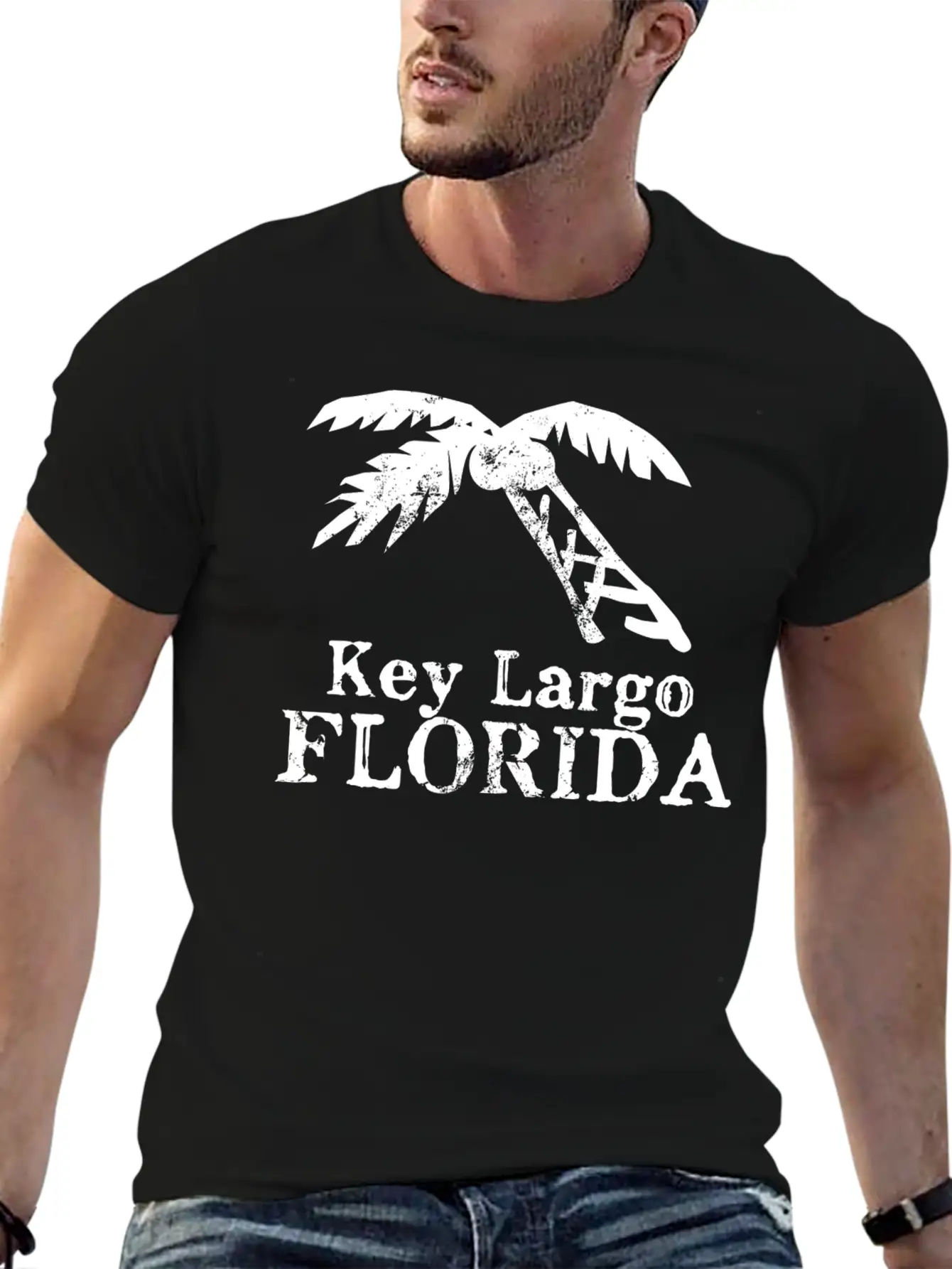 Key Largo Florida Palm Tree Souvenirs Gifts Essential Cotton Tee For Daily Outfits – Unisex Style