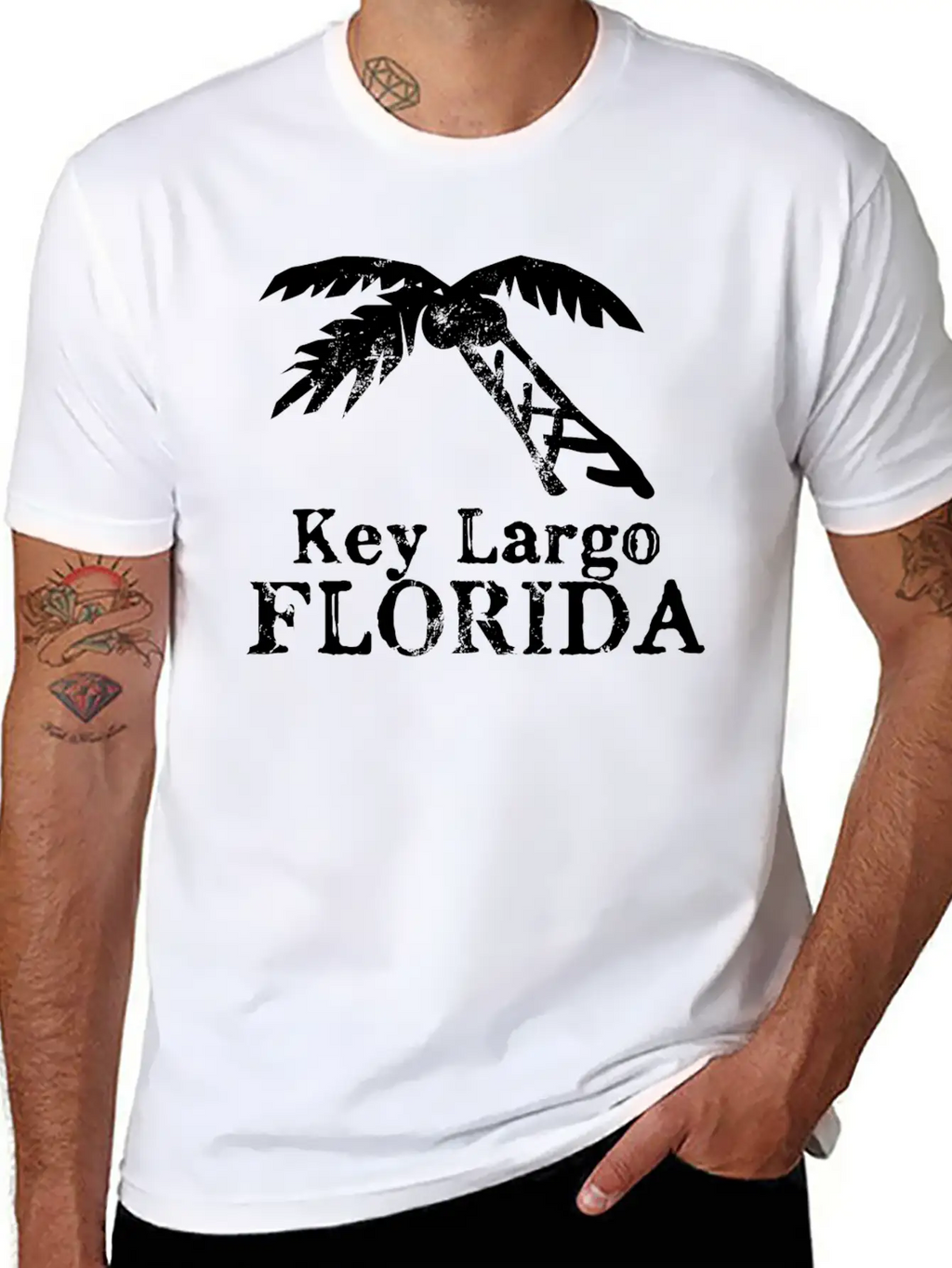 Key Largo Florida Palm Tree Souvenirs Gifts Essential Cotton Tee For Daily Outfits – Unisex Style