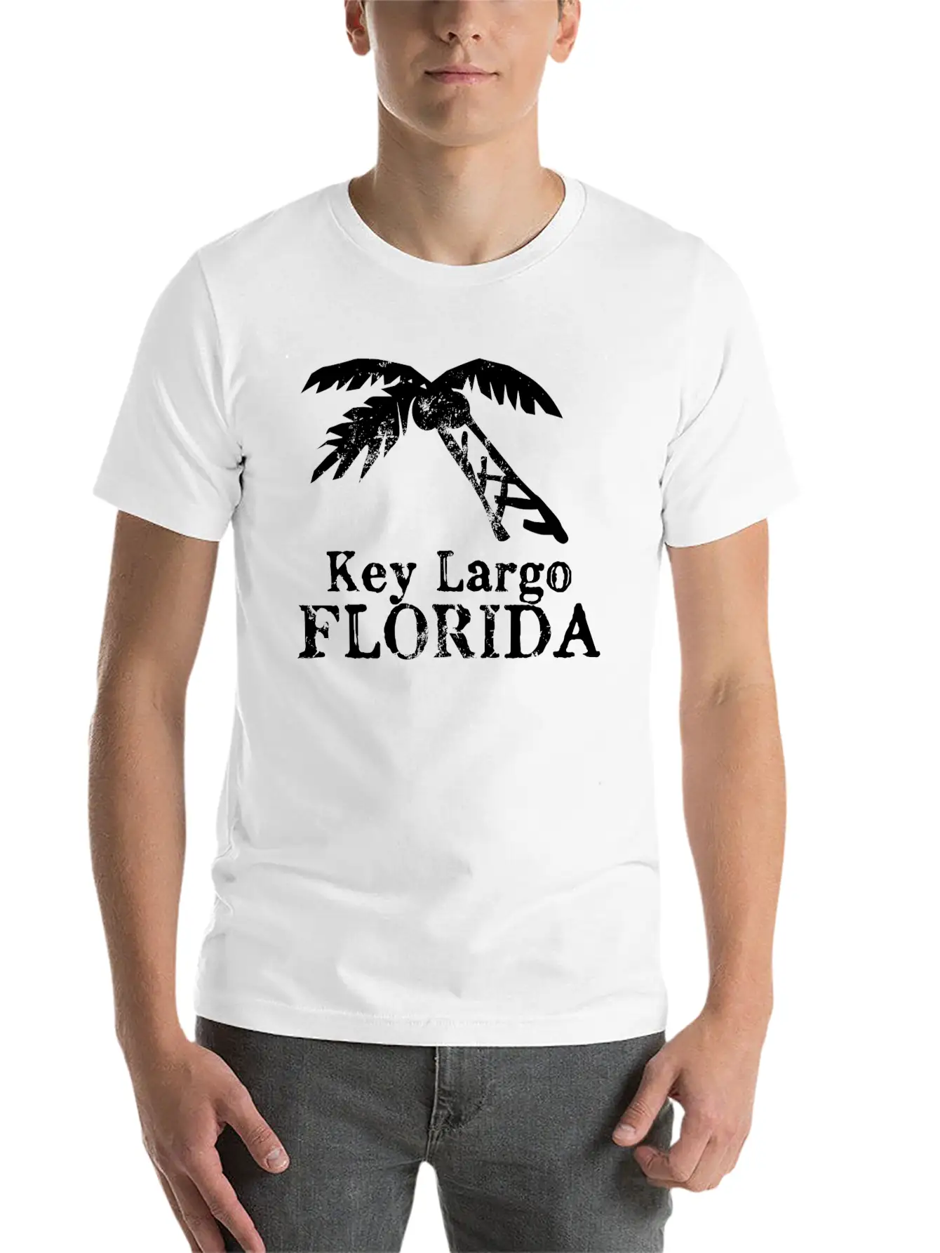 Key Largo Florida Palm Tree Souvenirs Gifts Essential Cotton Tee For Daily Outfits – Unisex Style