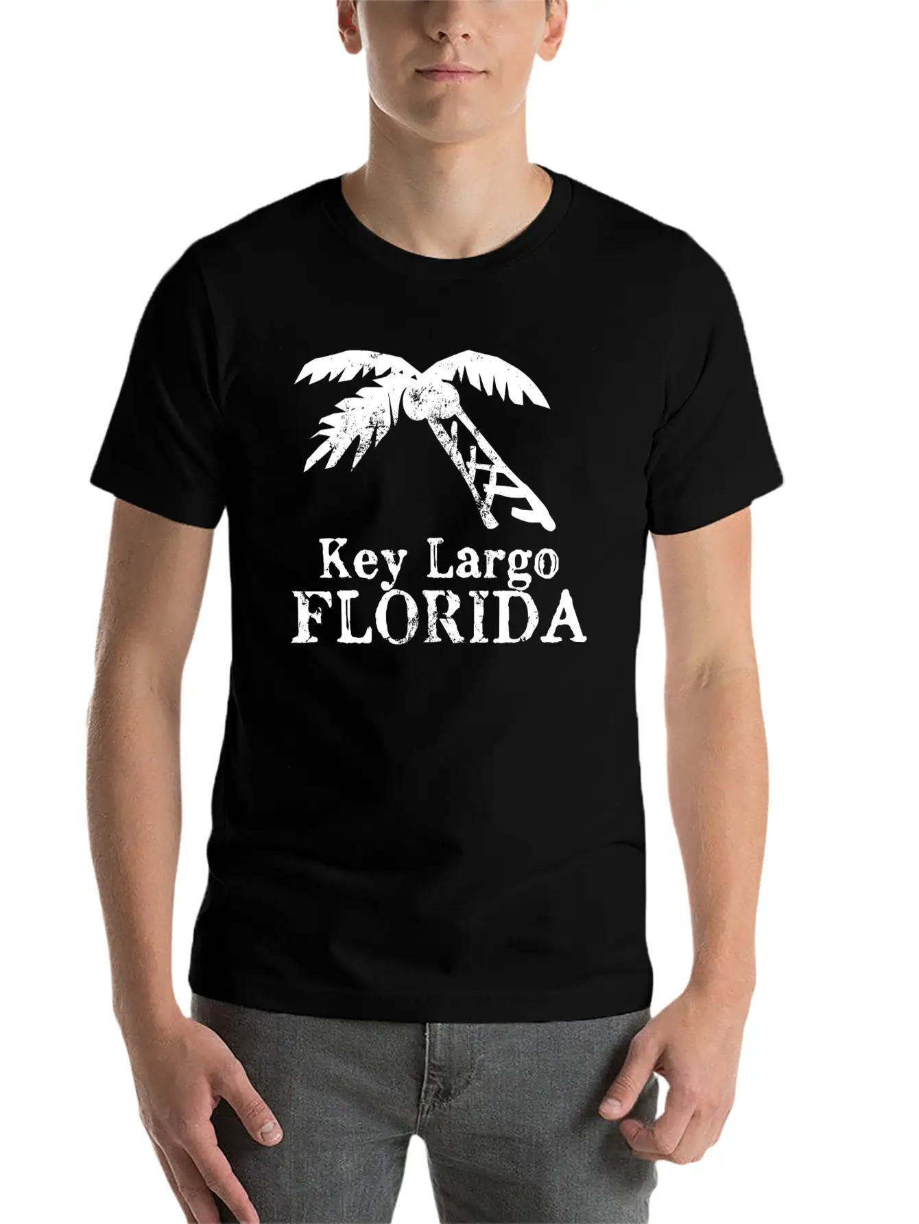 Key Largo Florida Palm Tree Souvenirs Gifts Essential Cotton Tee For Daily Outfits – Unisex Style