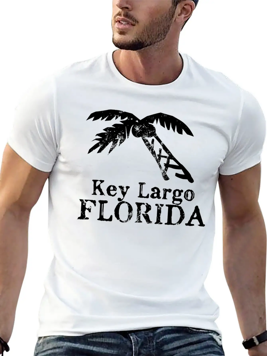 Key Largo Florida Palm Tree Souvenirs Gifts Essential Cotton Tee For Daily Outfits – Unisex Style