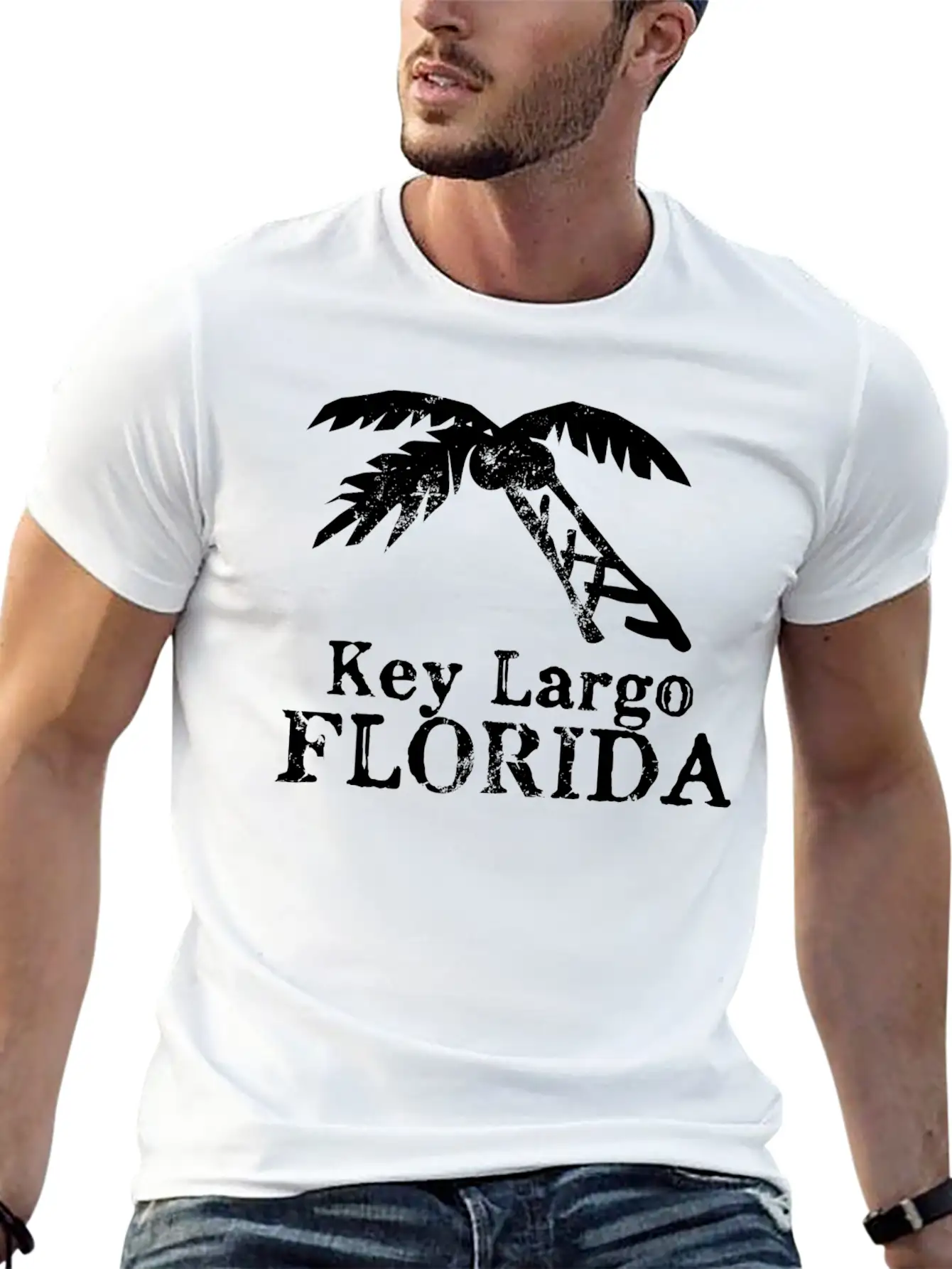 Key Largo Florida Palm Tree Souvenirs Gifts Essential Cotton Tee For Daily Outfits – Unisex Style
