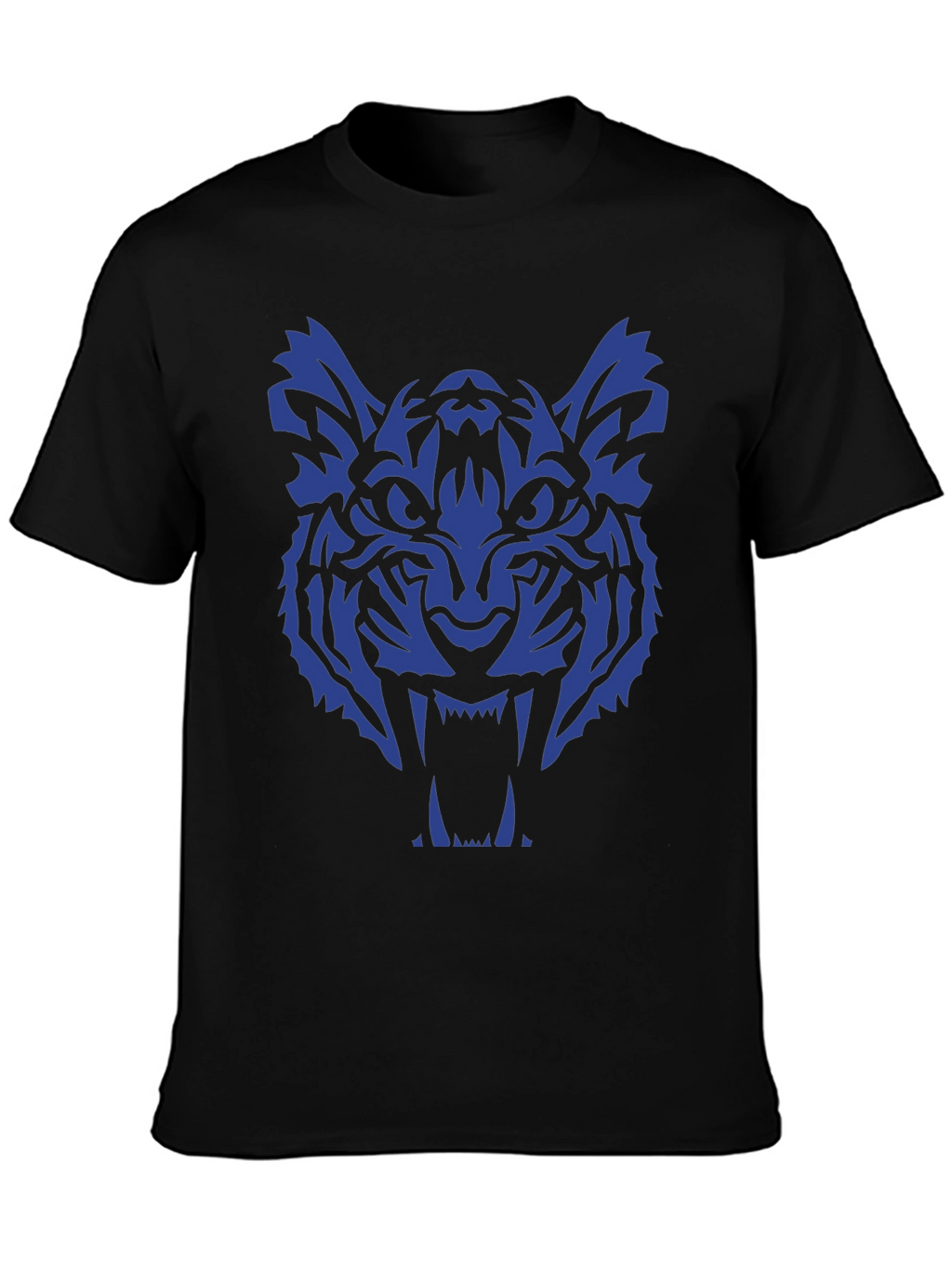 Tiger Graphic Tee - Bold Blue Design