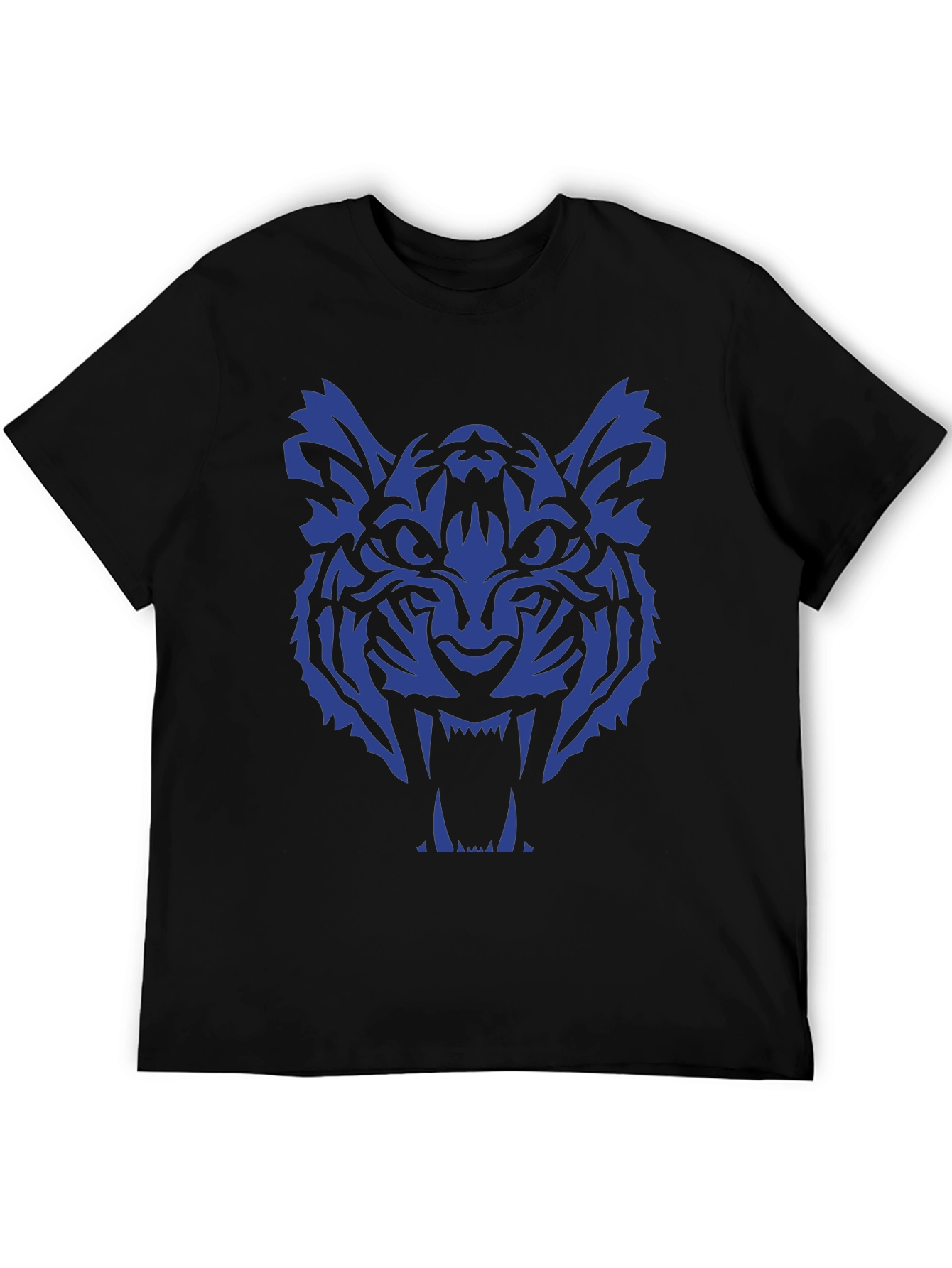 Tiger Graphic Tee - Bold Blue Design
