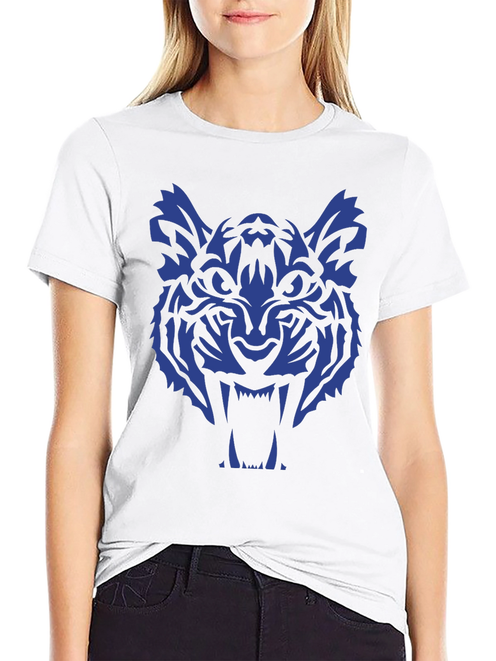 Tiger Graphic Tee - Bold Blue Design