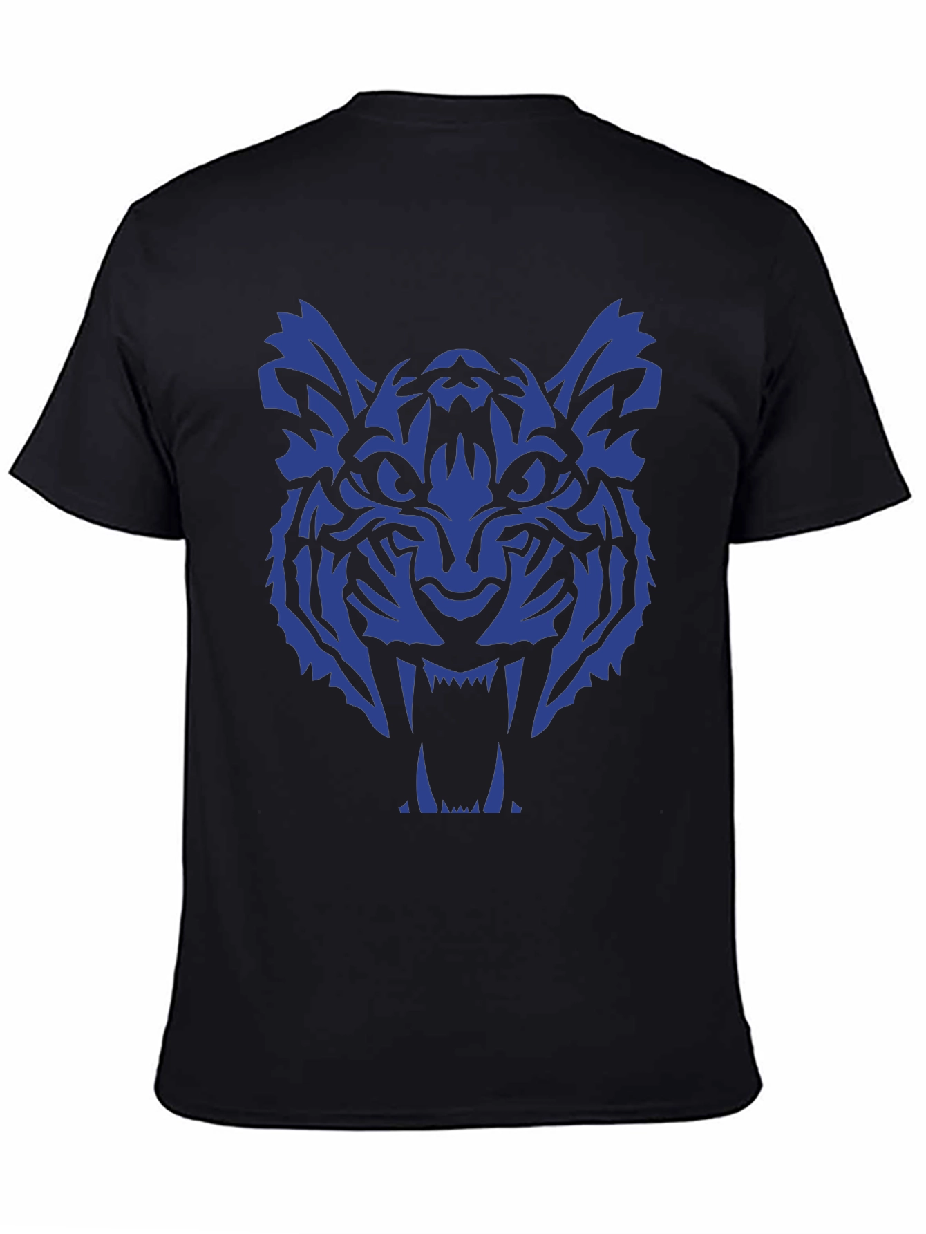 Tiger Graphic Tee - Bold Blue Design