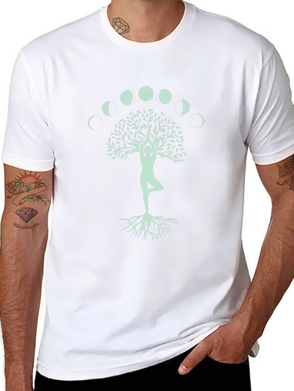 Yoga Tree of Life T-Shirt - Moon Phases