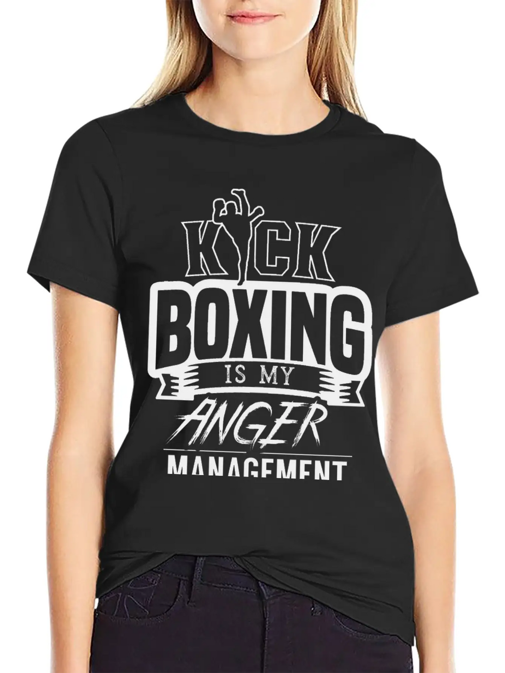Kickboxing Is My Anger Management Kickboxer Breathable Graphic T-Shirt – Perfect For Casual Days