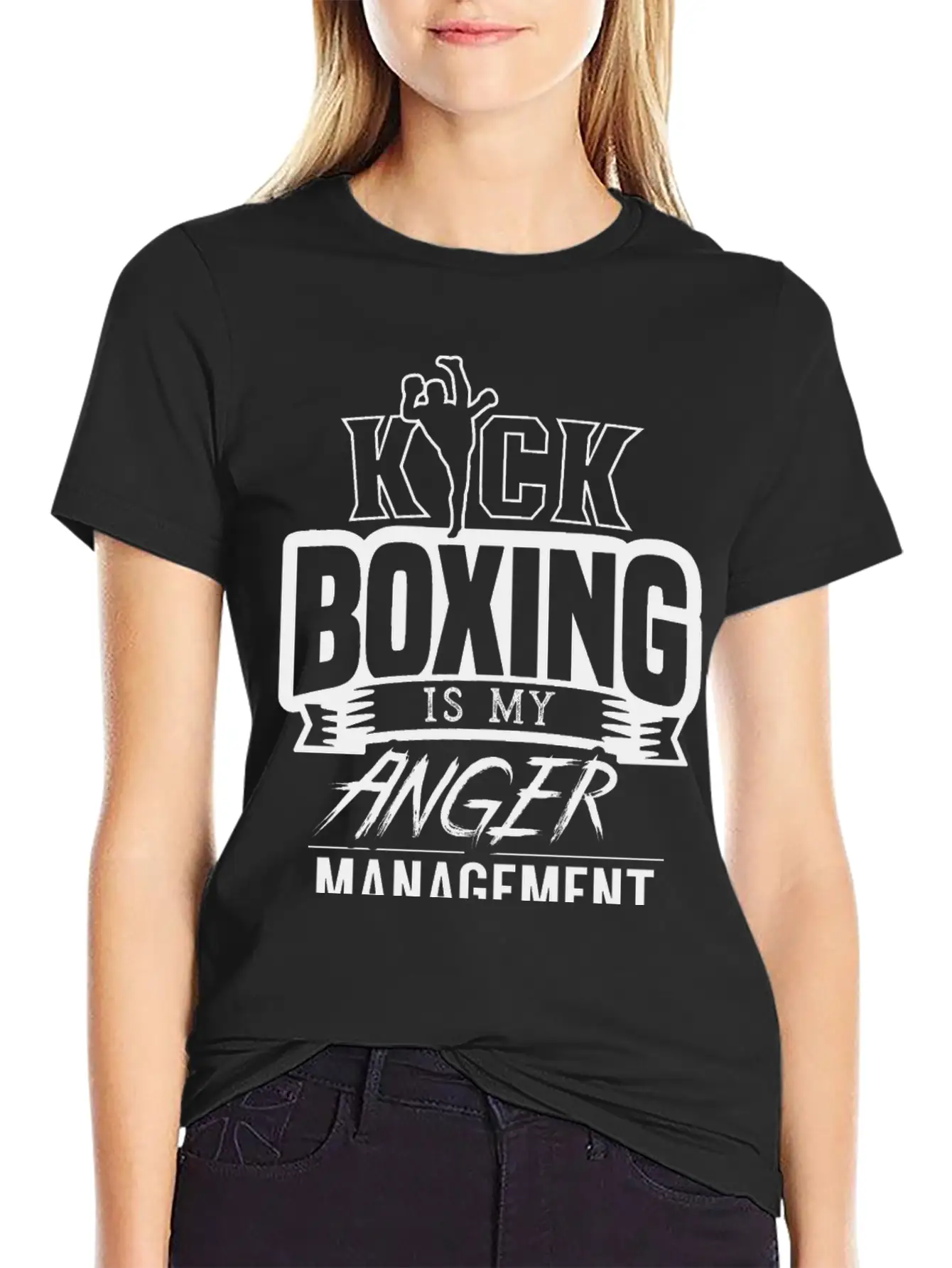 Kickboxing Is My Anger Management Kickboxer Breathable Graphic T-Shirt – Perfect For Casual Days