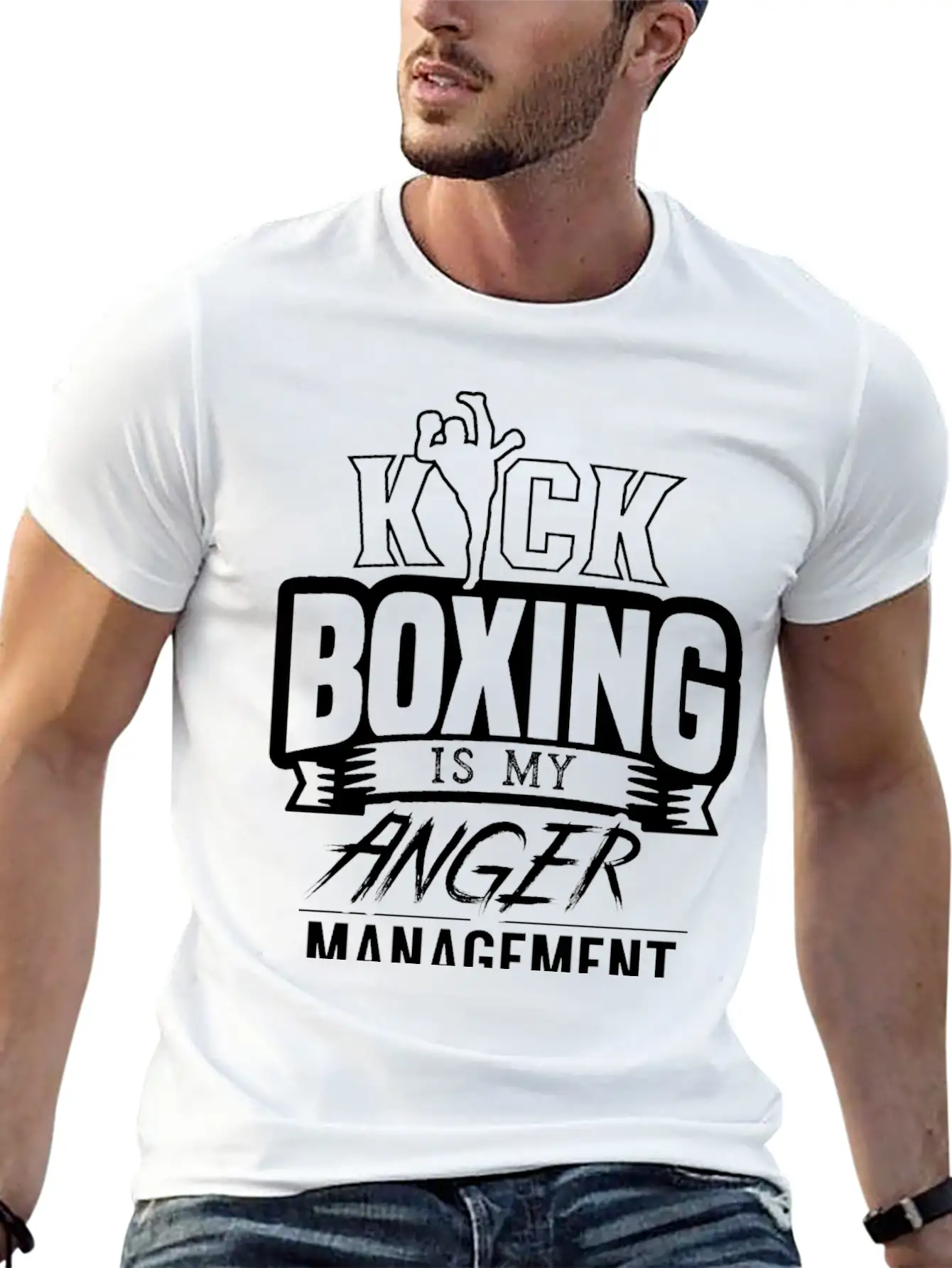 Kickboxing Is My Anger Management Kickboxer Breathable Graphic T-Shirt – Perfect For Casual Days