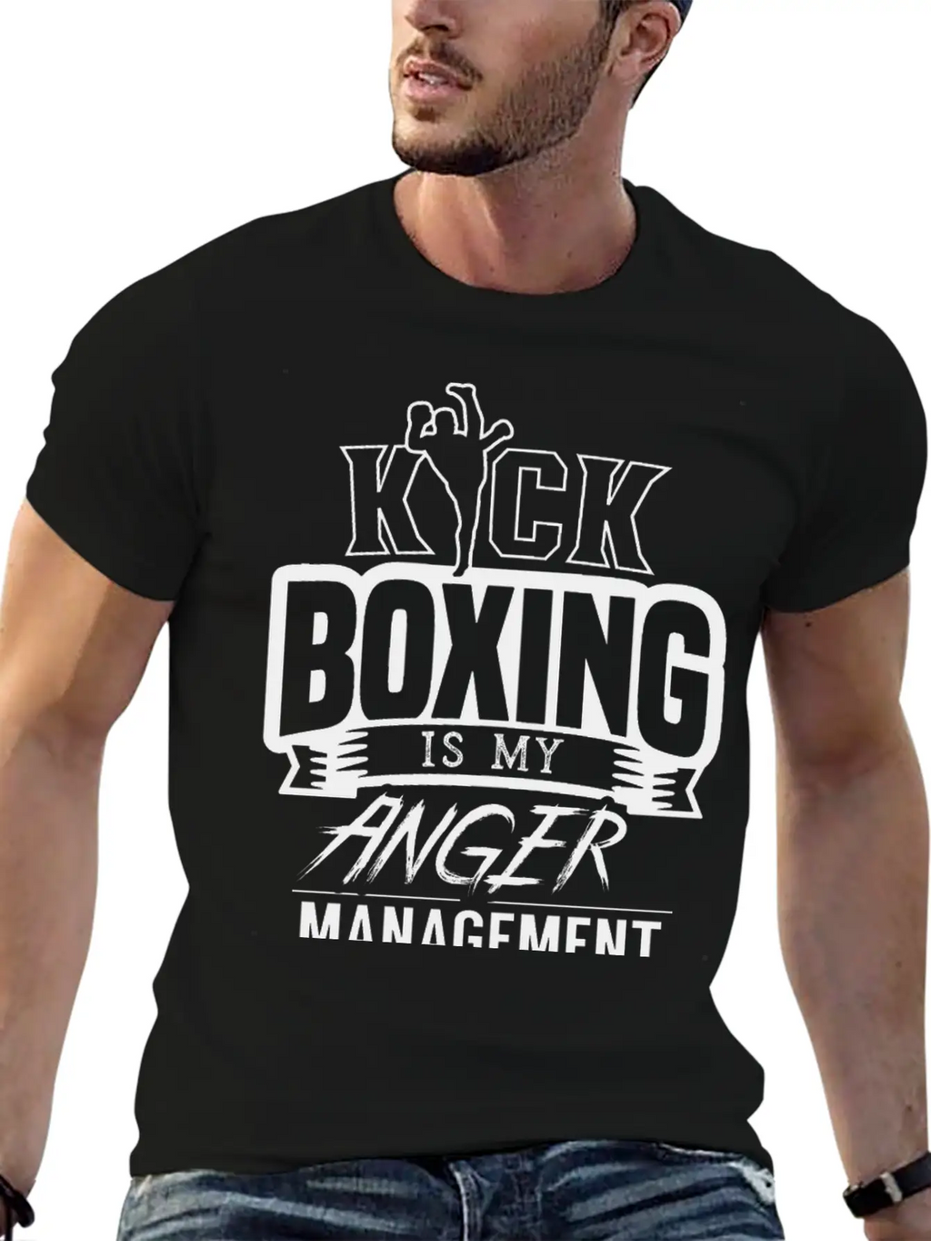 Kickboxing Is My Anger Management Kickboxer Breathable Graphic T-Shirt – Perfect For Casual Days