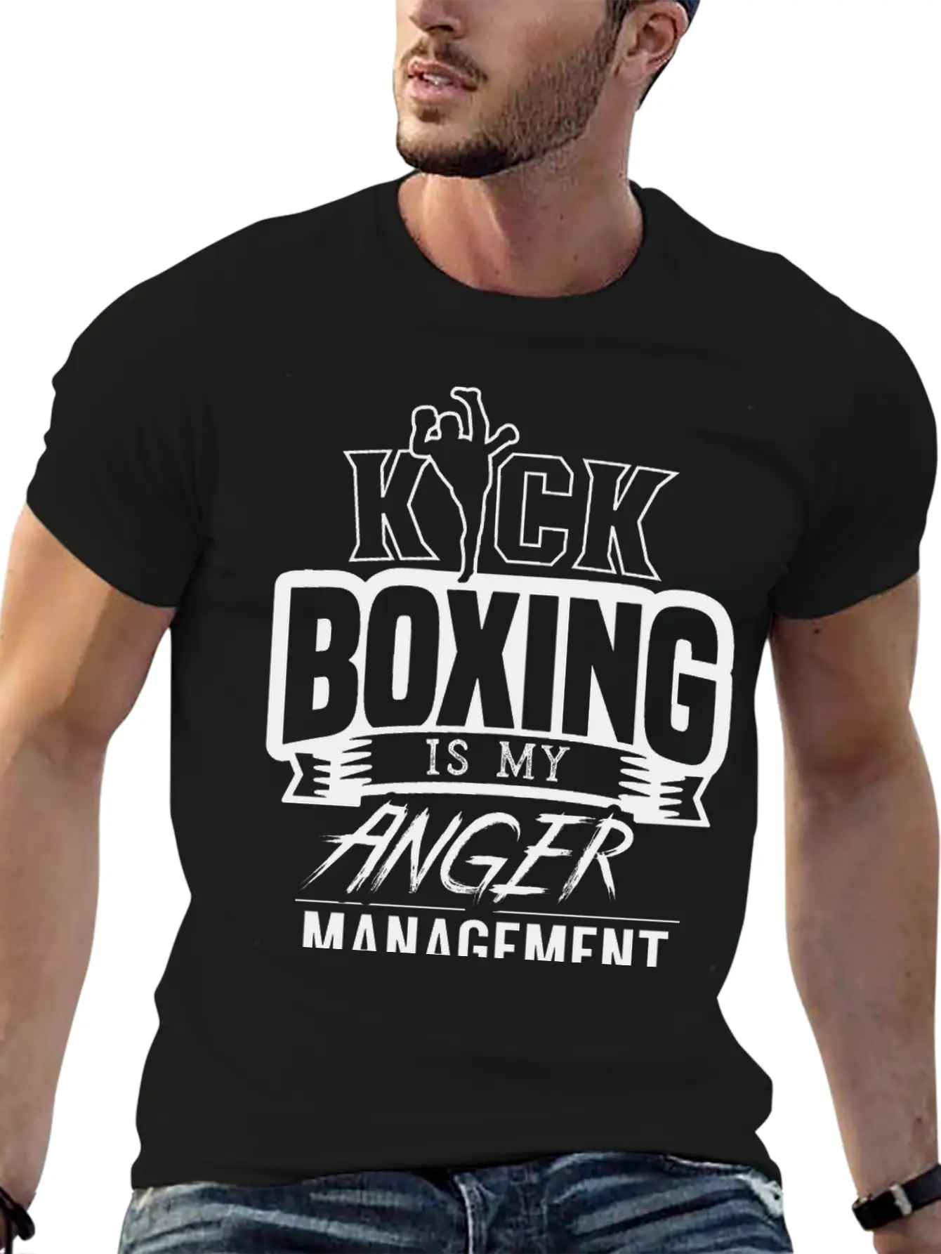 Kickboxing Is My Anger Management Kickboxer Breathable Graphic T-Shirt – Perfect For Casual Days