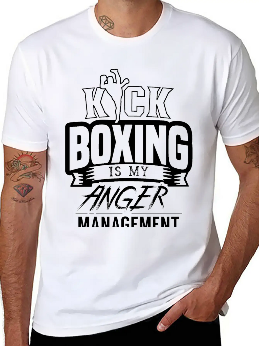 Kickboxing Is My Anger Management Kickboxer Breathable Graphic T-Shirt – Perfect For Casual Days