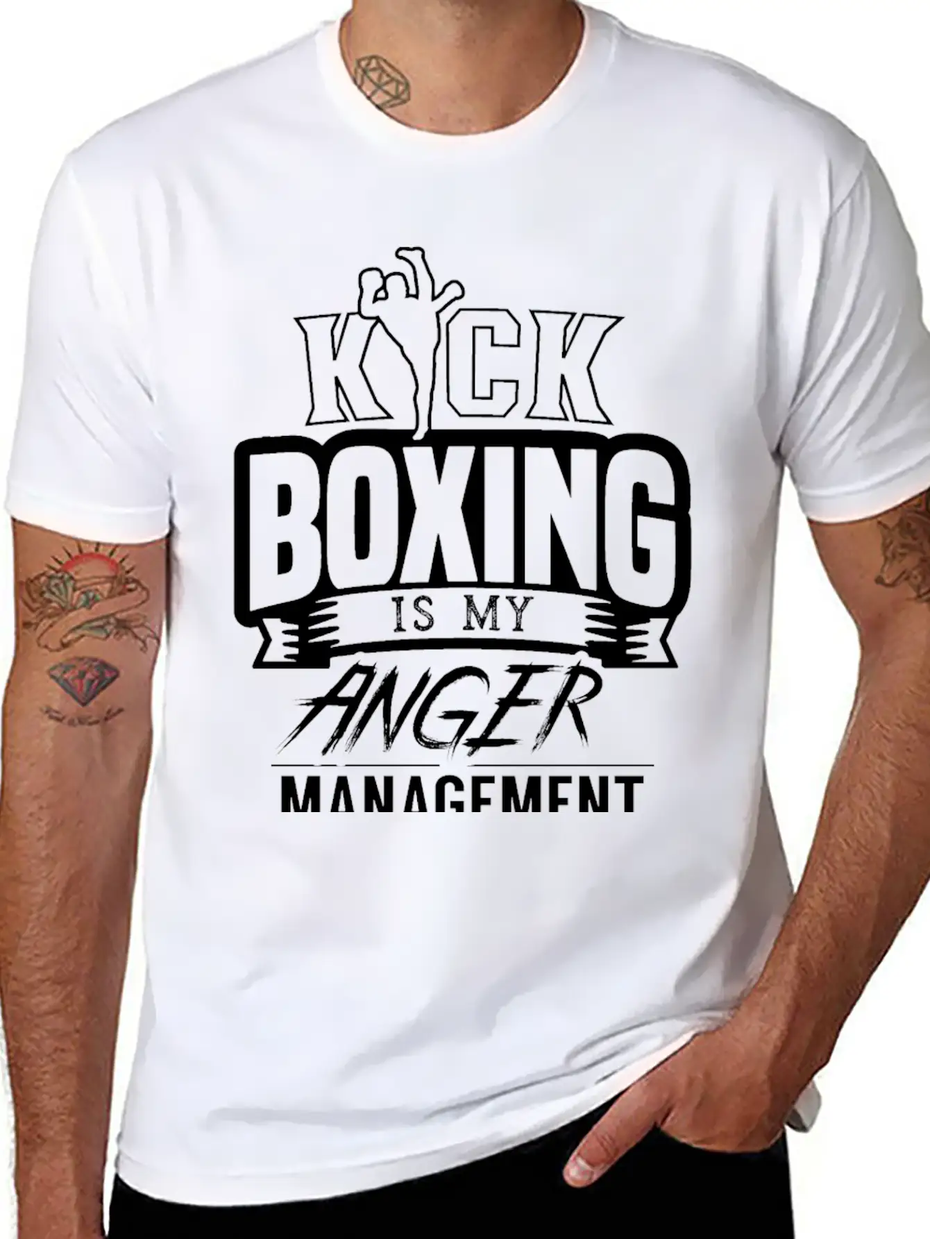 Kickboxing Is My Anger Management Kickboxer Breathable Graphic T-Shirt – Perfect For Casual Days