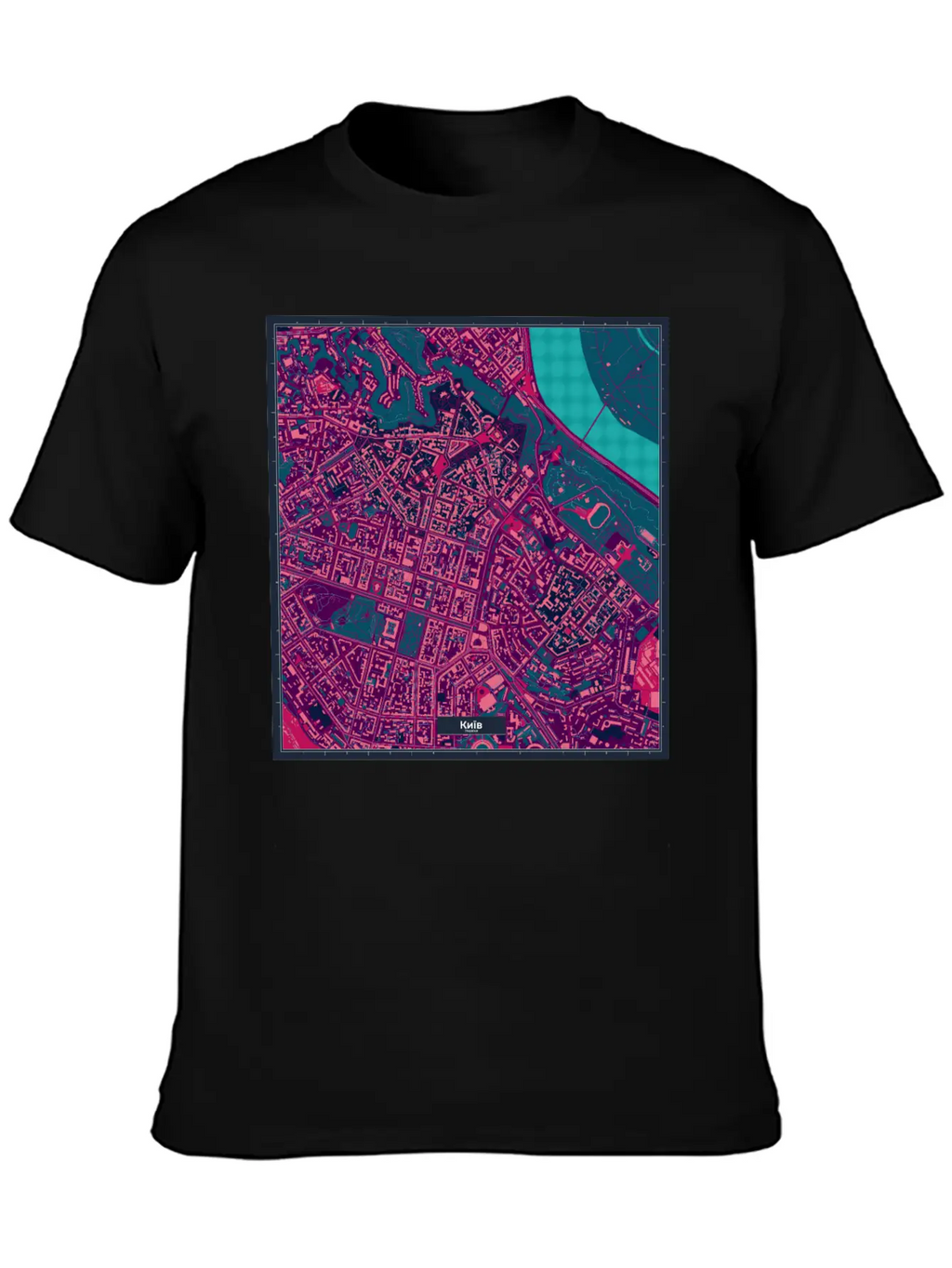 Kiev Cyberpunk Map Ukraine Timeless Short Sleeve Tee – Comfy And Minimalist Design