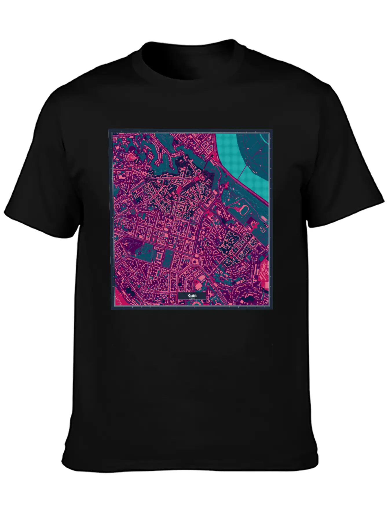Kiev Cyberpunk Map Ukraine Timeless Short Sleeve Tee – Comfy And Minimalist Design
